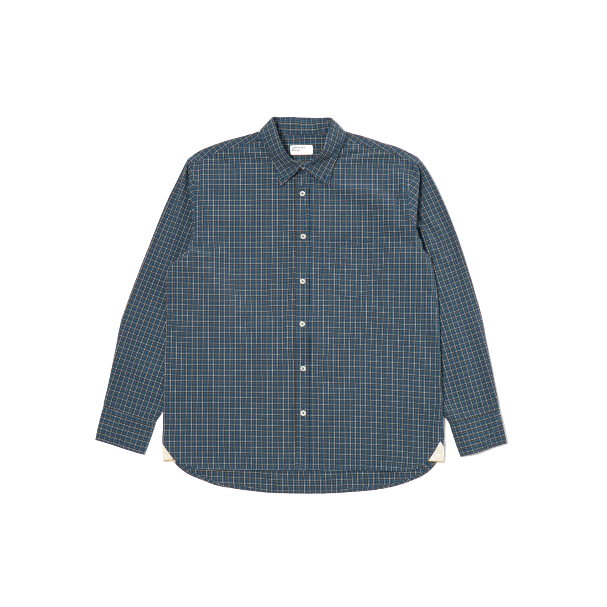 Lazy Day Shirt Shiro Check - Blue-Universal Works-W2 Store