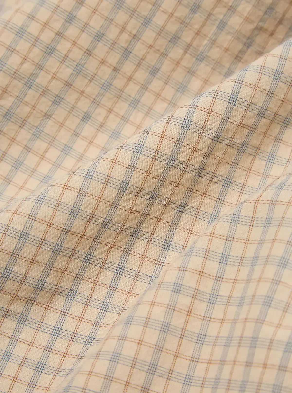 Lazy Day Shirt Shiro Check - Fawn-Universal Works-W2 Store