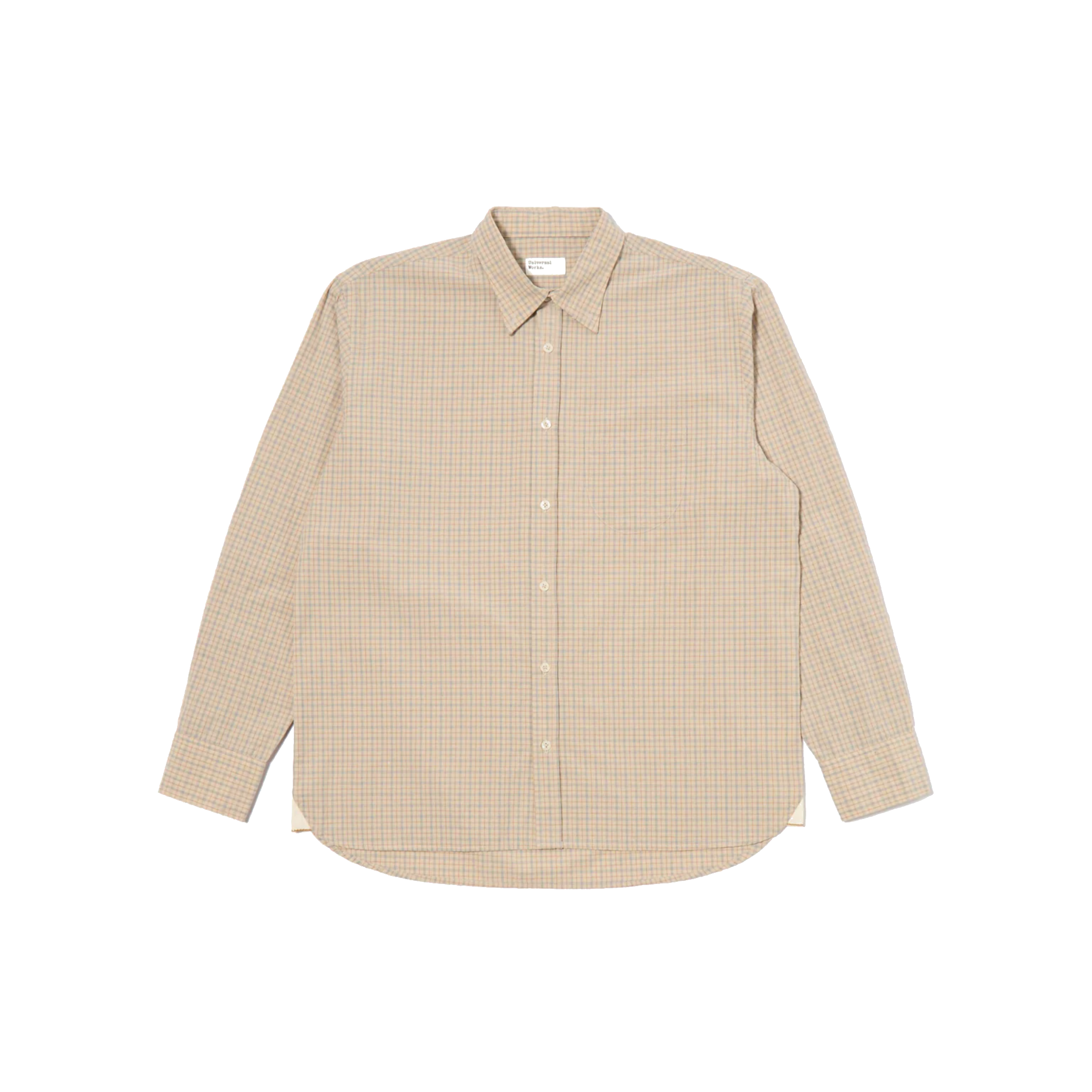 Lazy Day Shirt Shiro Check - Fawn-Universal Works-W2 Store