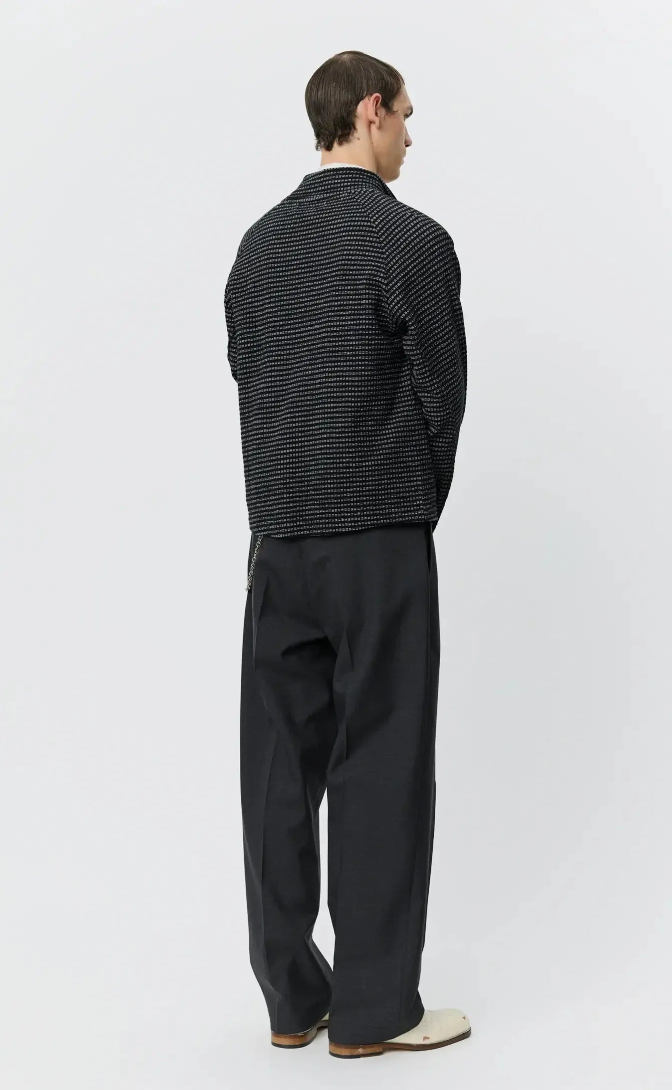Leisure Zip Up - Black Experienced Check-mfpen-W2 Store