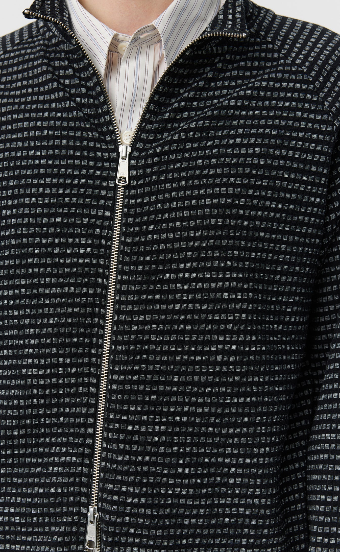Leisure Zip Up - Black Experienced Check-mfpen-W2 Store