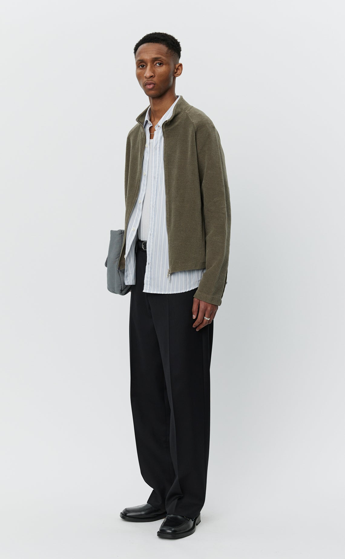 Leisure Zip Up - Faded Taupe Jersey Cord-mfpen-W2 Store
