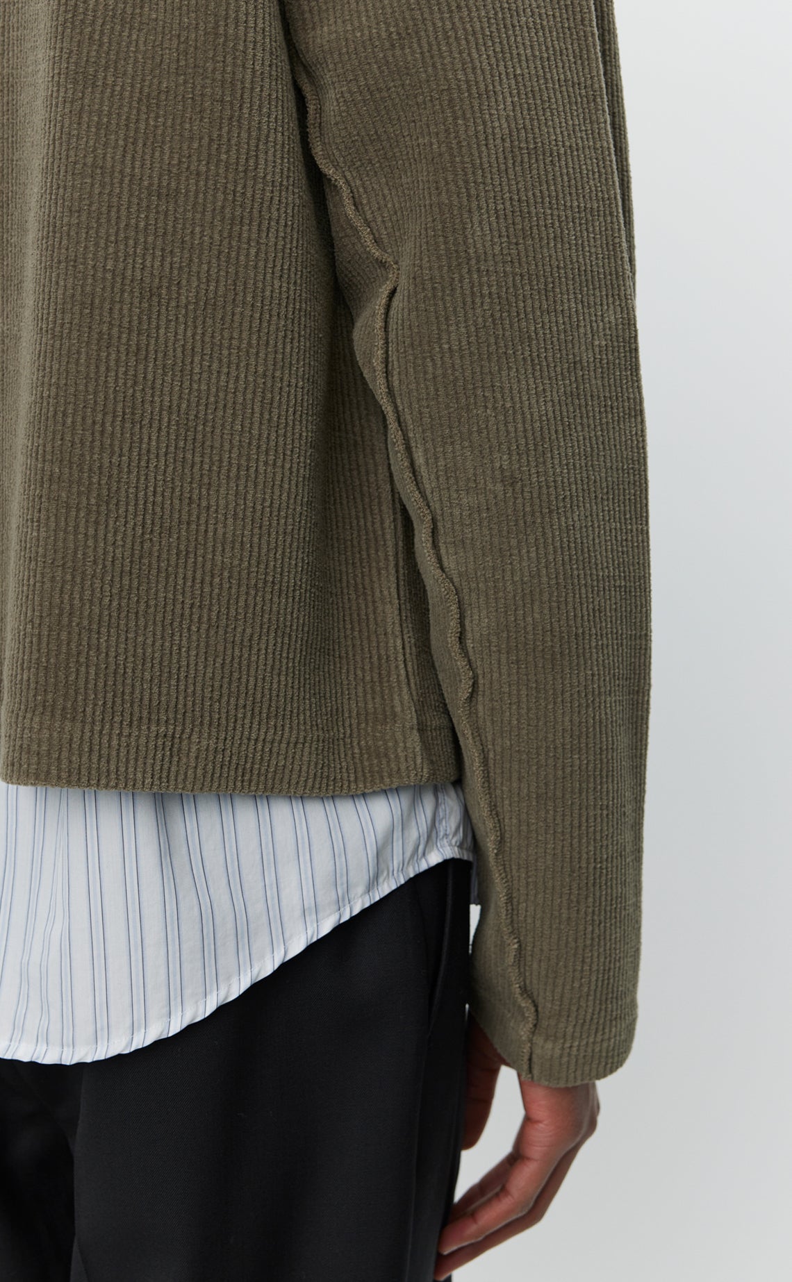 Leisure Zip Up - Faded Taupe Jersey Cord-mfpen-W2 Store