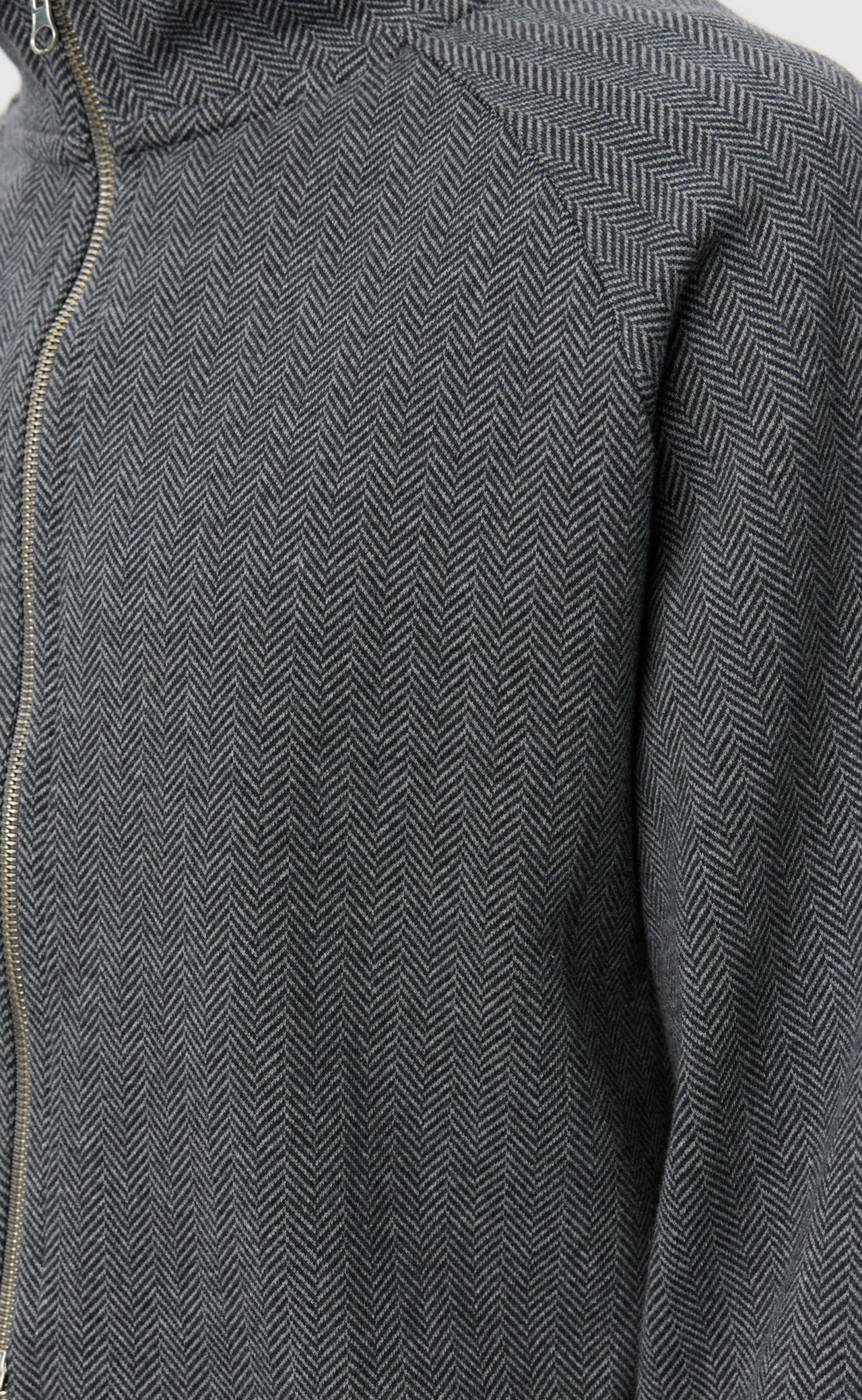 Leisure Zip Up - Grey Herringbone-mfpen-W2 Store