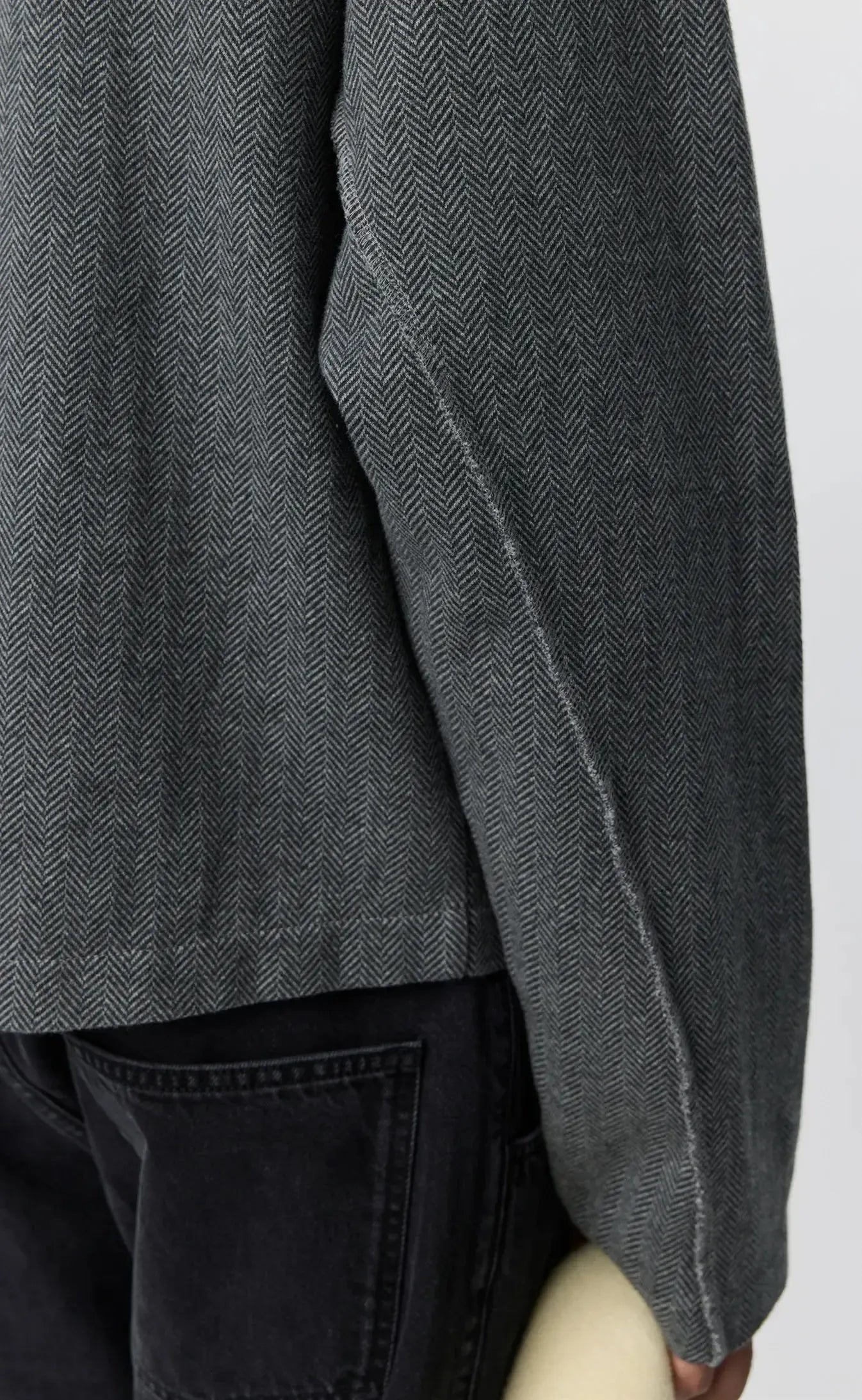 Leisure Zip Up - Grey Herringbone-mfpen-W2 Store