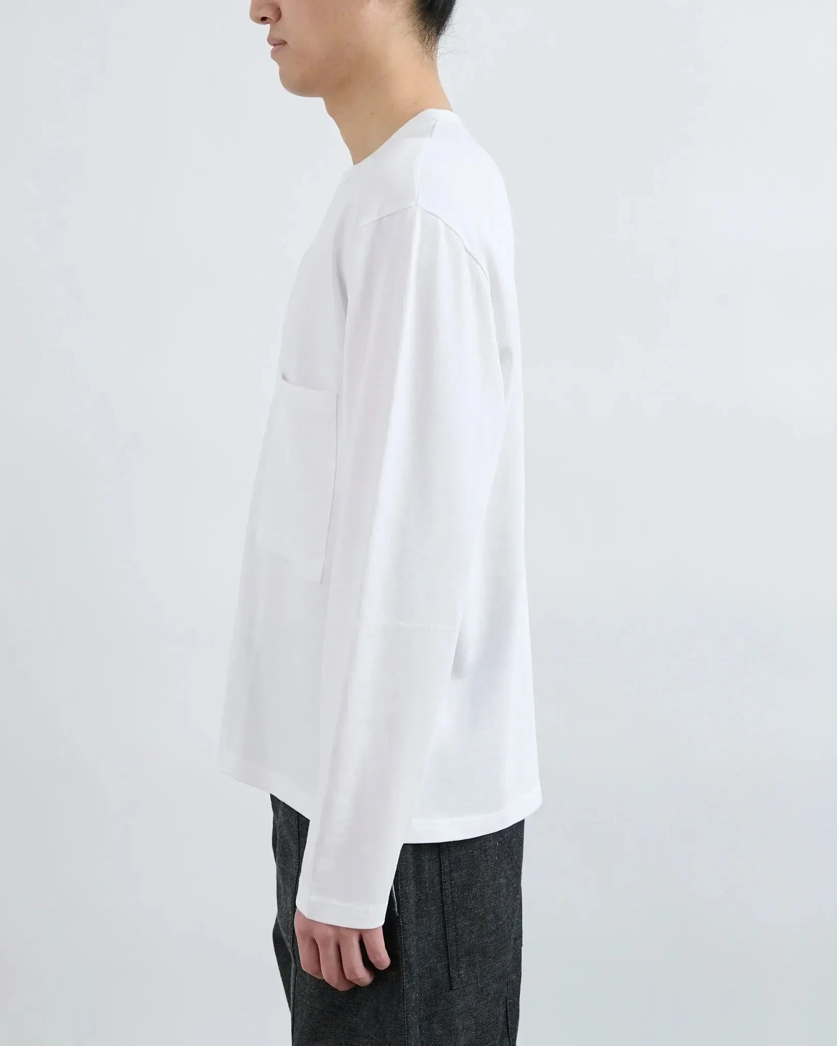Long Sleeve Cross Stitch T-Shirt - White-Sage Nation-W2 Store