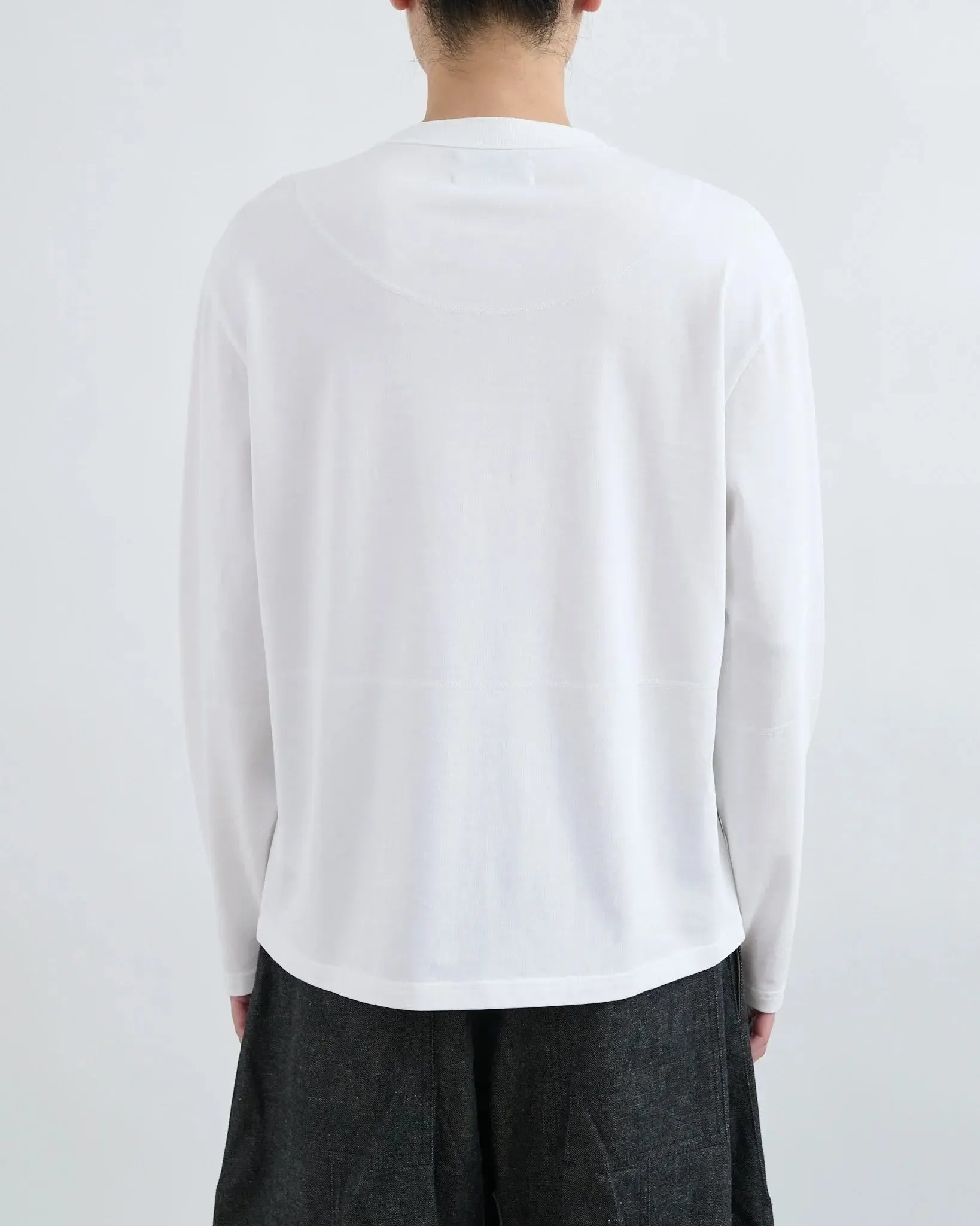 Long Sleeve Cross Stitch T-Shirt - White-Sage Nation-W2 Store