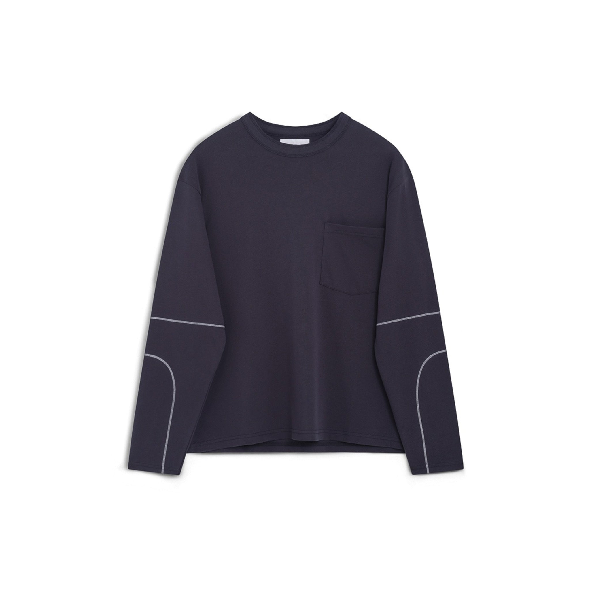 Long Sleeve Lock Tee - Navy-Sage Nation-W2 Store