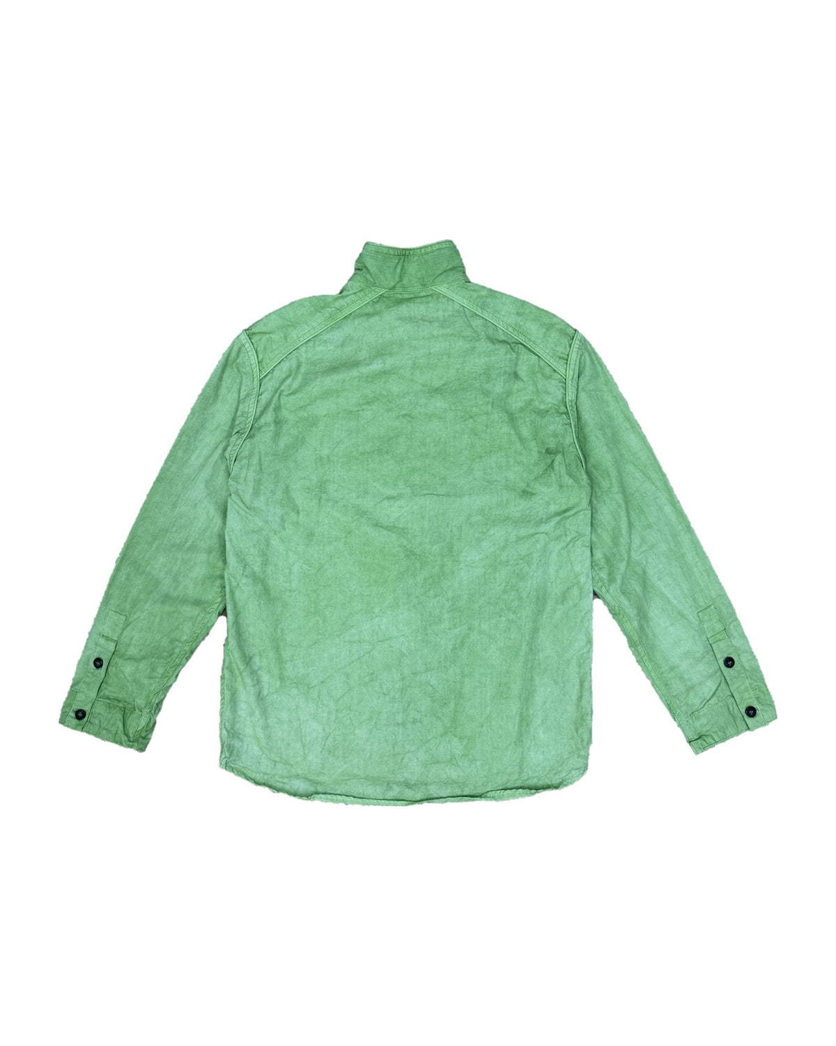 Long Sleeve Piped Trap Shirt - Mantis Green-WORKING-W2 Store