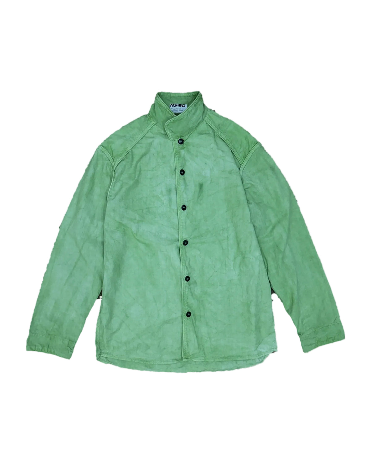 Long Sleeve Piped Trap Shirt - Mantis Green-WORKING-W2 Store