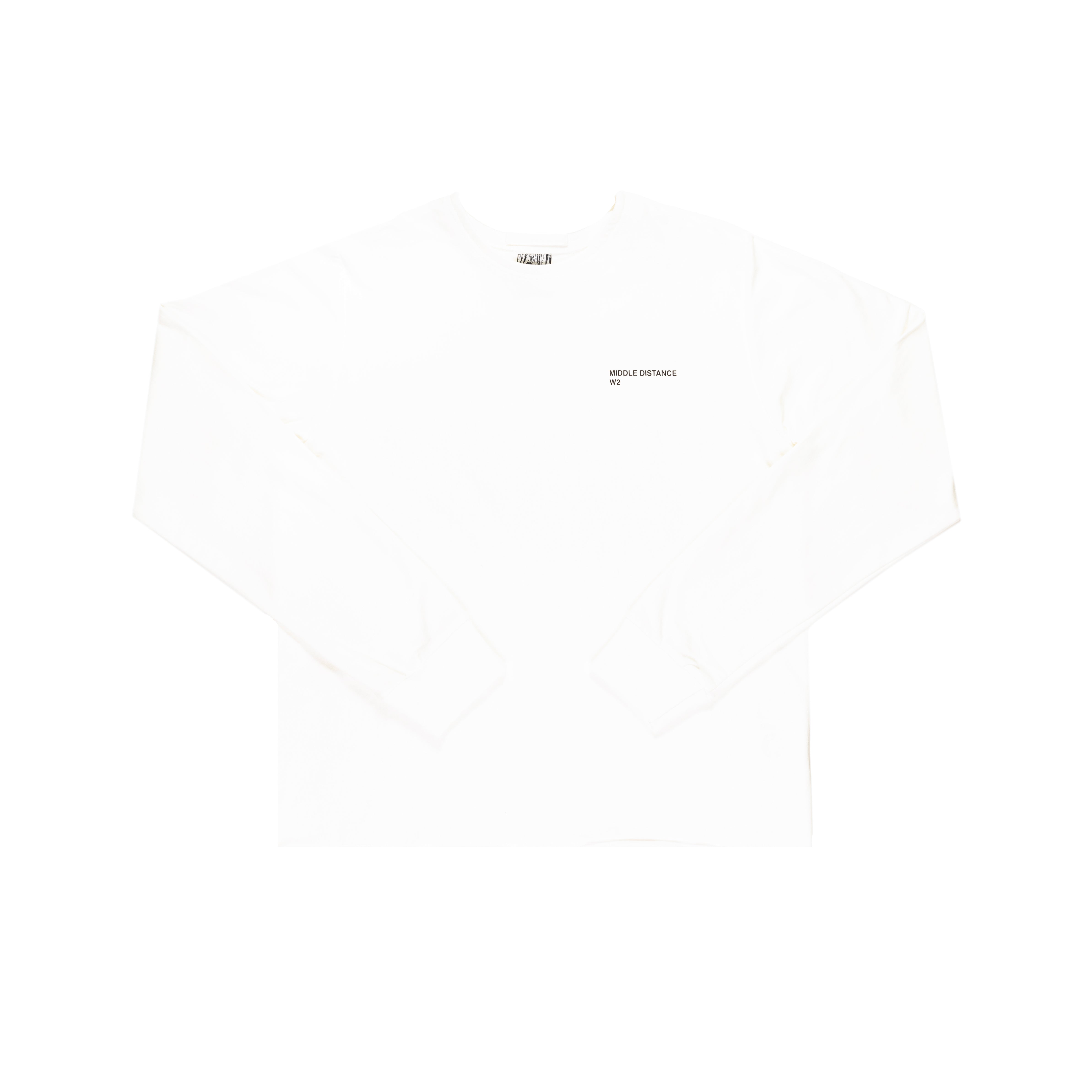 Long Sleeve Tower T-Shirt 2 - White-Middle Distance-W2 Store