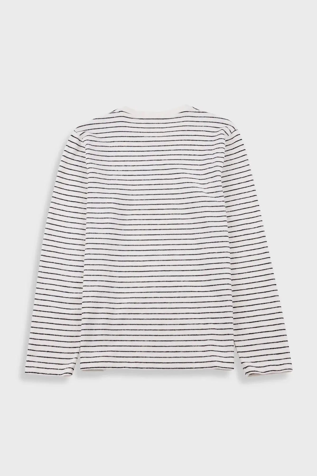 Longsleeve Textured Stripe T-Shirt - Ecru/Black-Folk-W2 Store