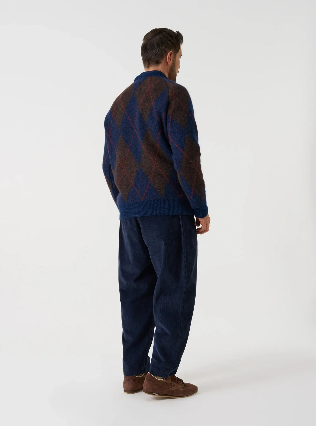Lyon Crew Alpaca Argyle Navy-Universal Works-W2 Store