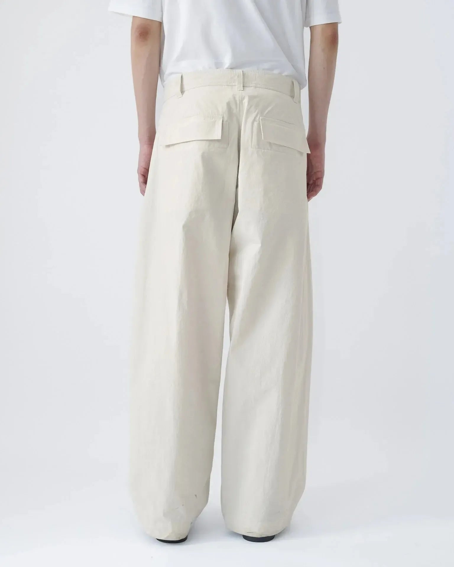 Mainichi Trouser Cotton Broad Cloth - Ivory-Sage Nation-W2 Store