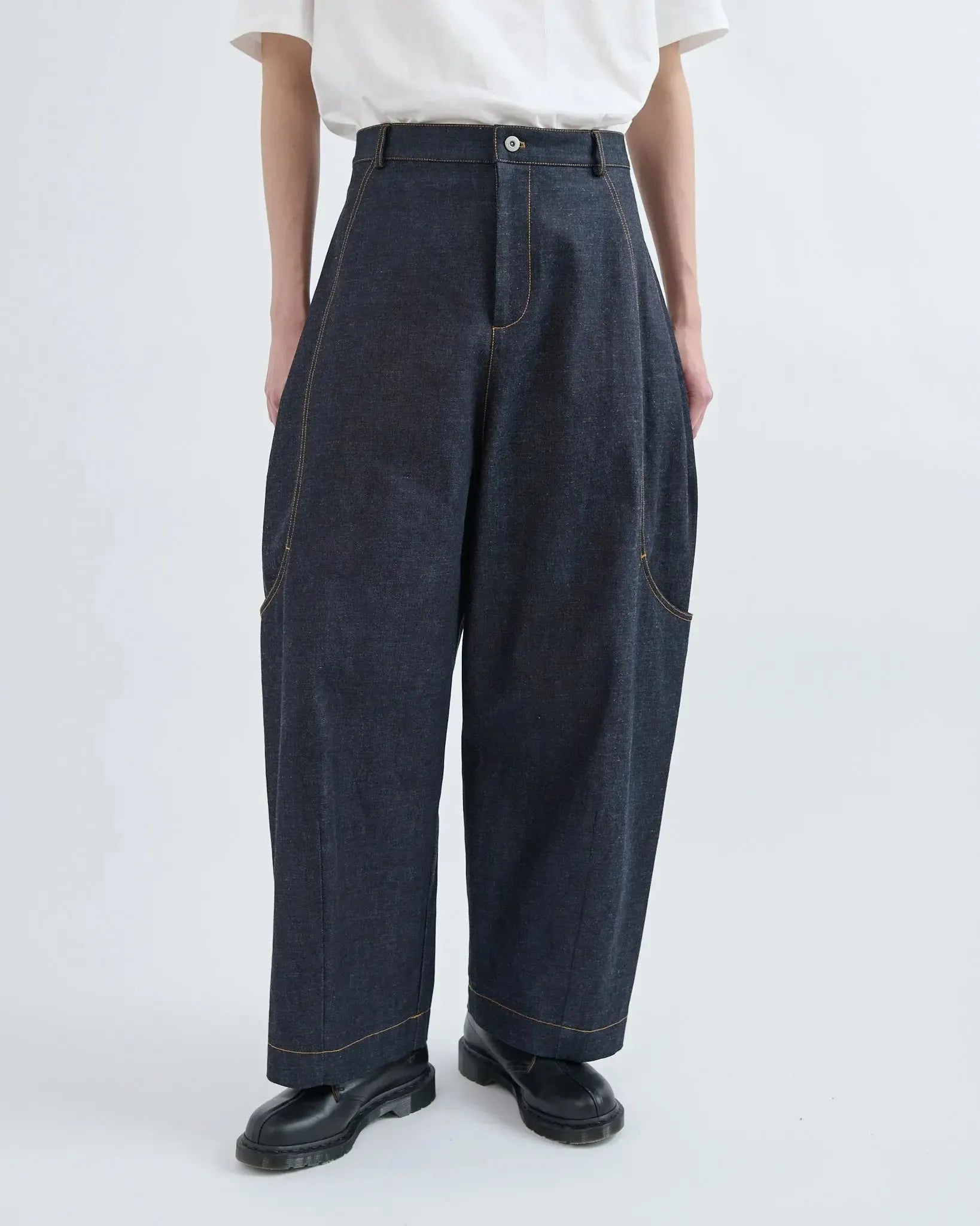 Malay Trousers - Raw Indigo Denim-Sage Nation-W2 Store