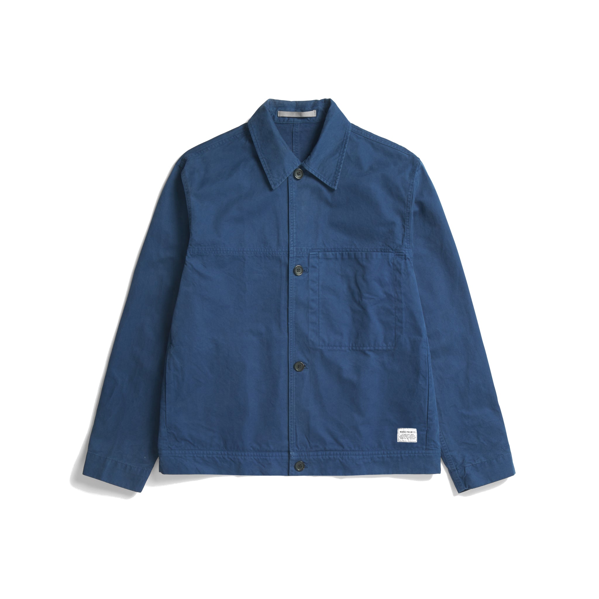 Marcus Canvas Overshirt - Workwear Blue-Norse Projects-W2 Store