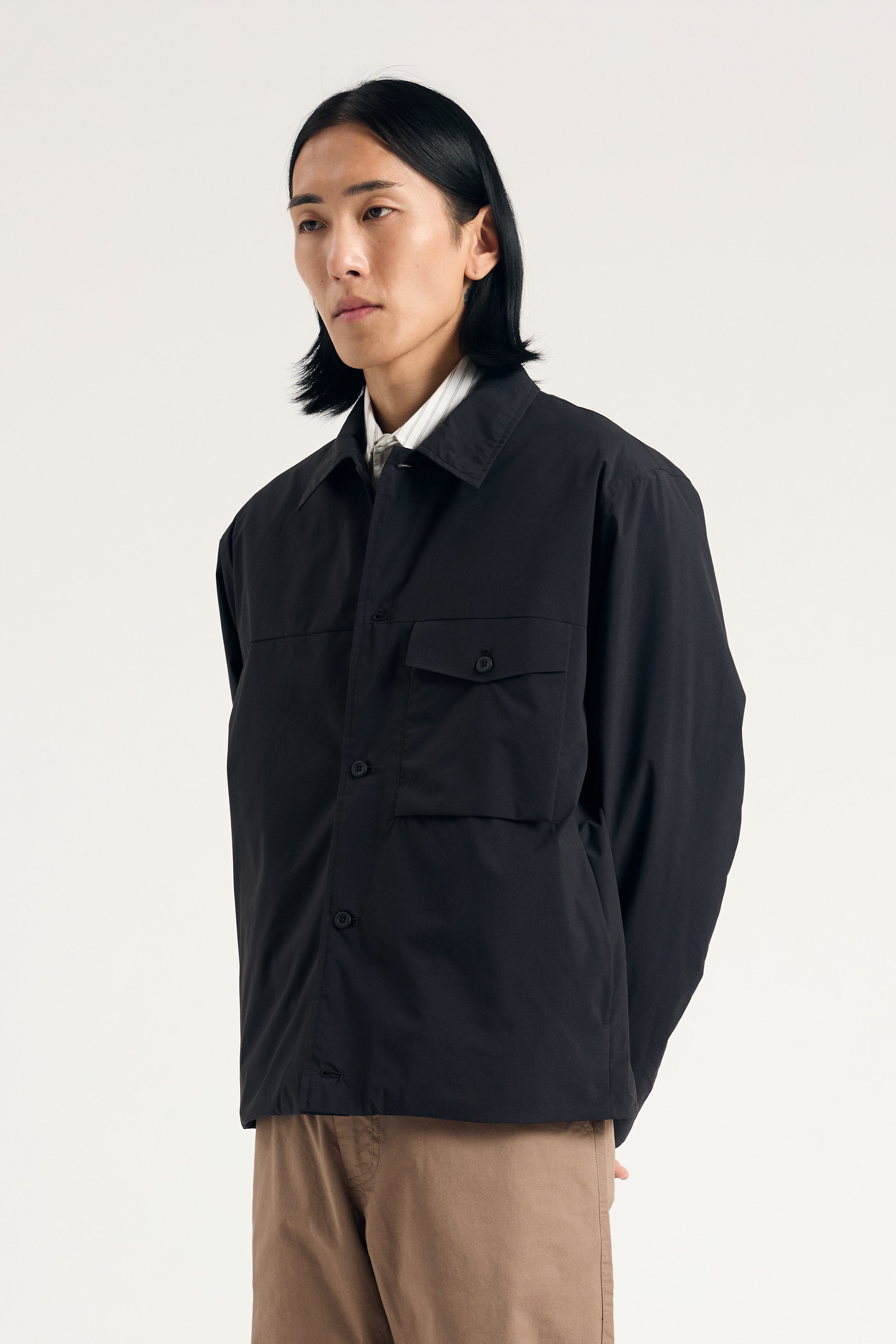 Marcus Windstopper Overshirt - Black-Norse Projects-W2 Store