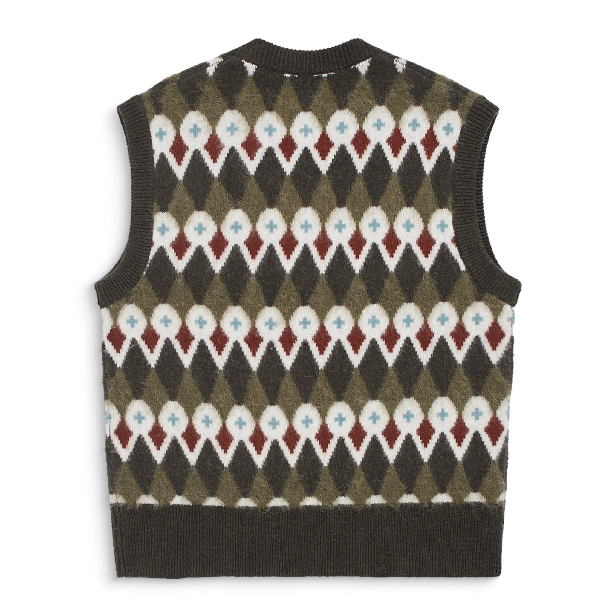 Melvin Merino Fair Isle Jacquard Vest - Ivy Green-Norse Projects-W2 Store