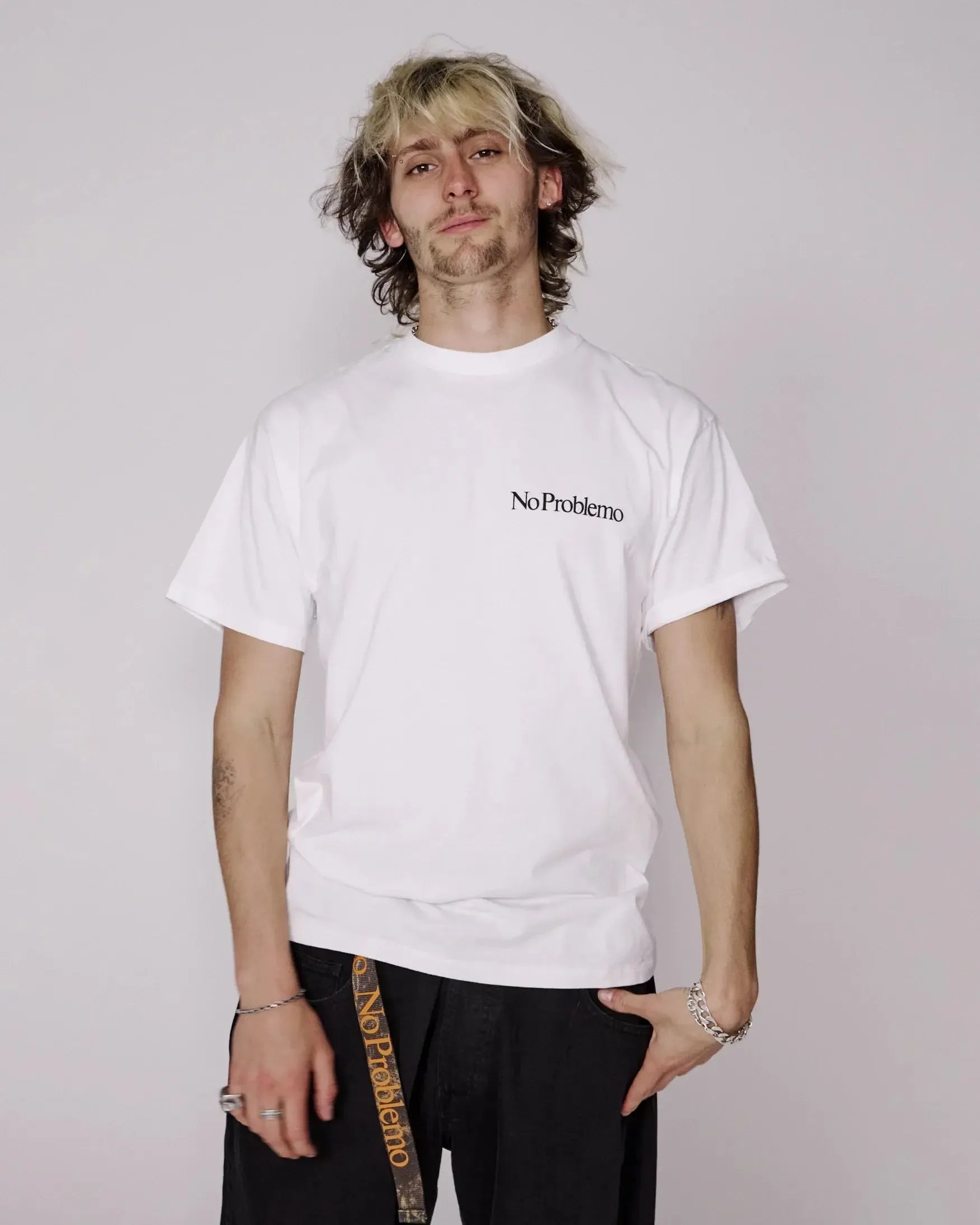 Mini Problemo Short Sleeve T-Shirt - White-No Problemo-W2 Store