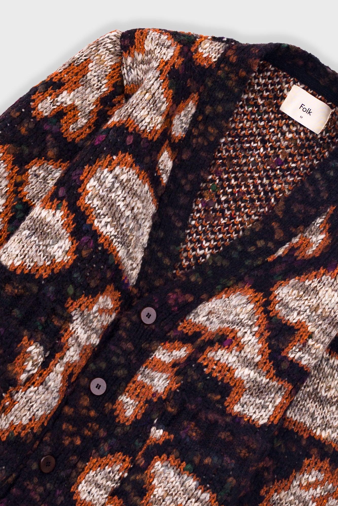 Mixed Yarn Cardigan - Espresso Mix-Folk-W2 Store