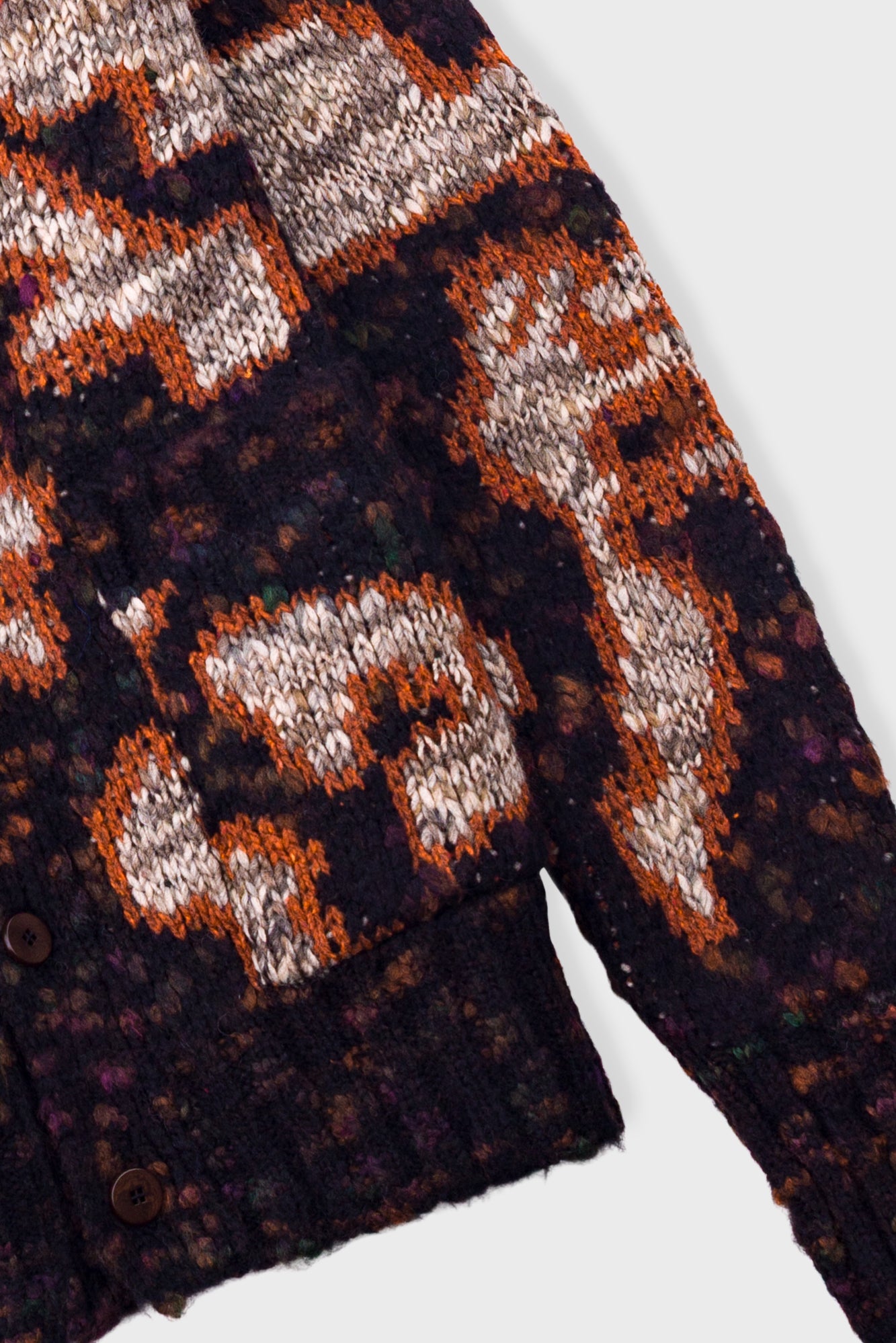 Mixed Yarn Cardigan - Espresso Mix-Folk-W2 Store