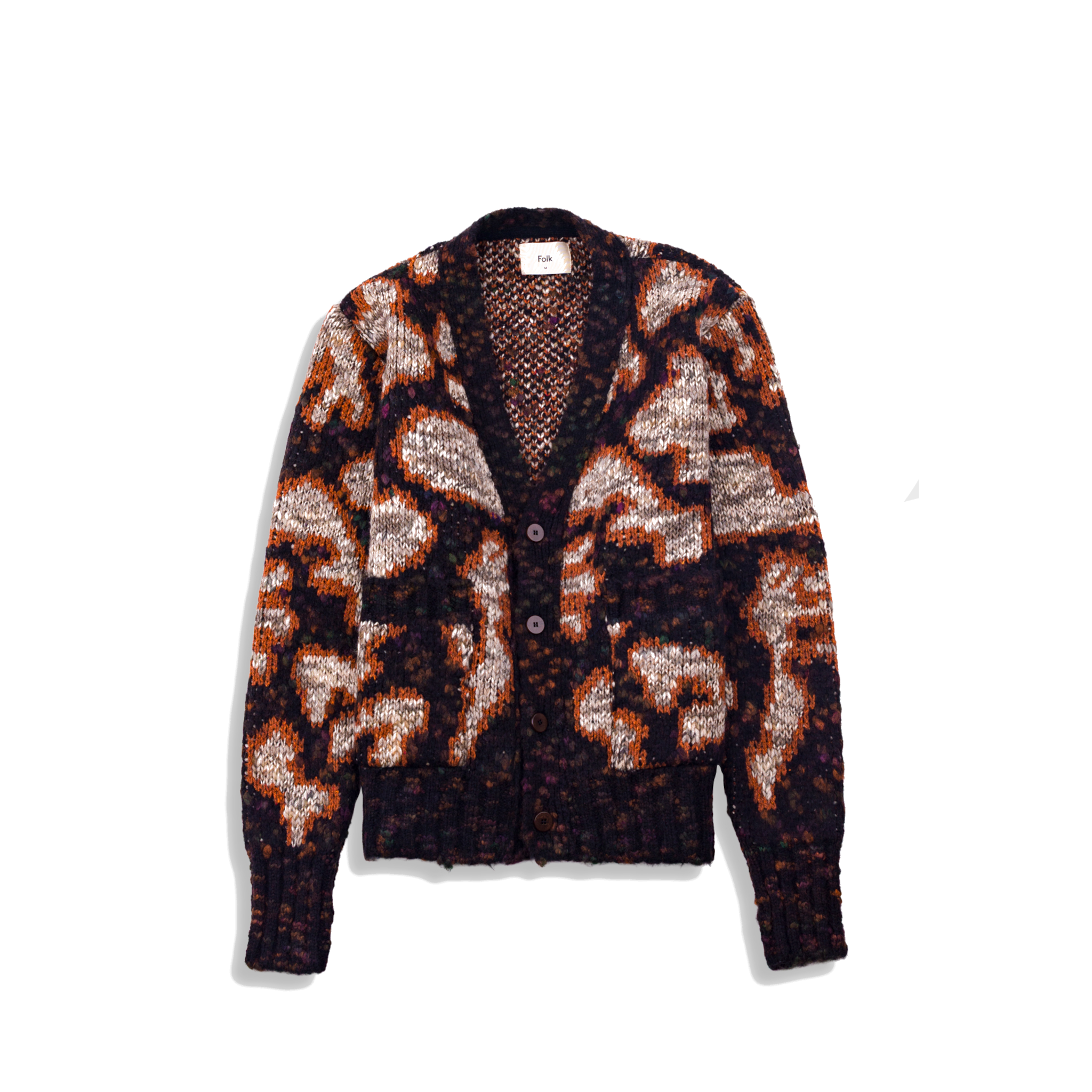 Mixed Yarn Cardigan - Espresso Mix-Folk-W2 Store