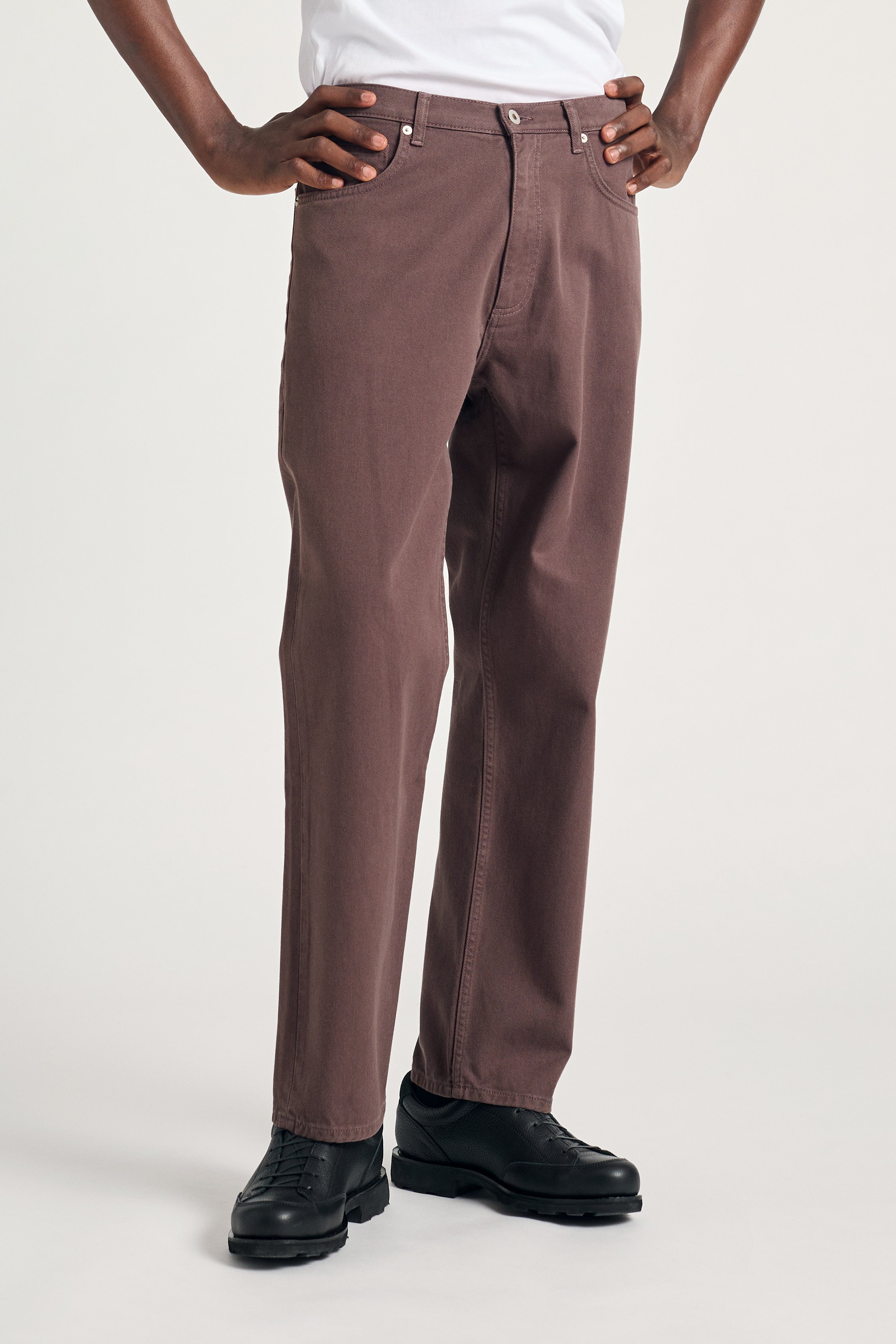Mogens Relaxed 5 Pocket Heavy Twill - Seal Brown-Norse Projects-W2 Store