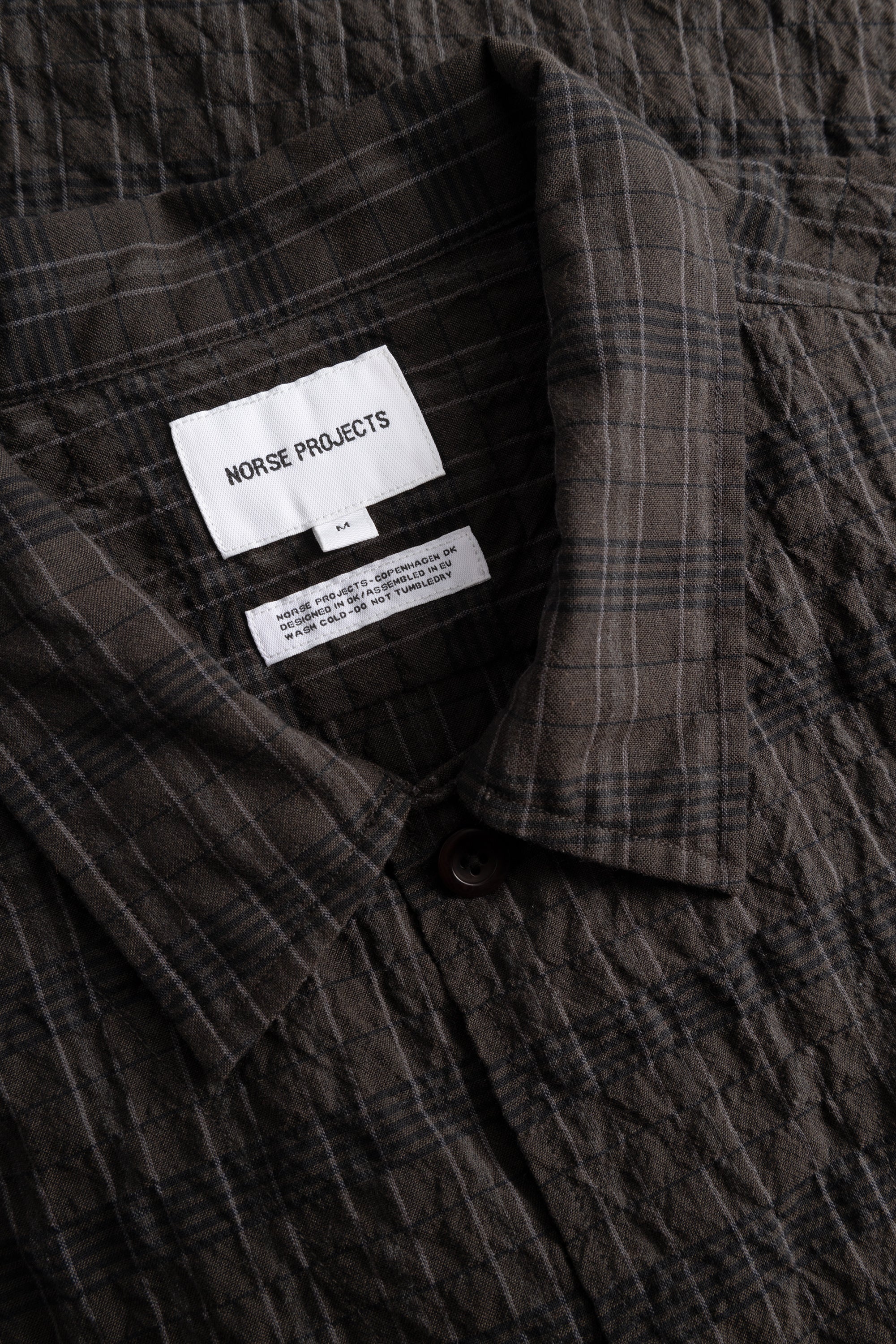 Mols Check SS Camp Shirt - Delicioso Brown-Norse Projects-W2 Store