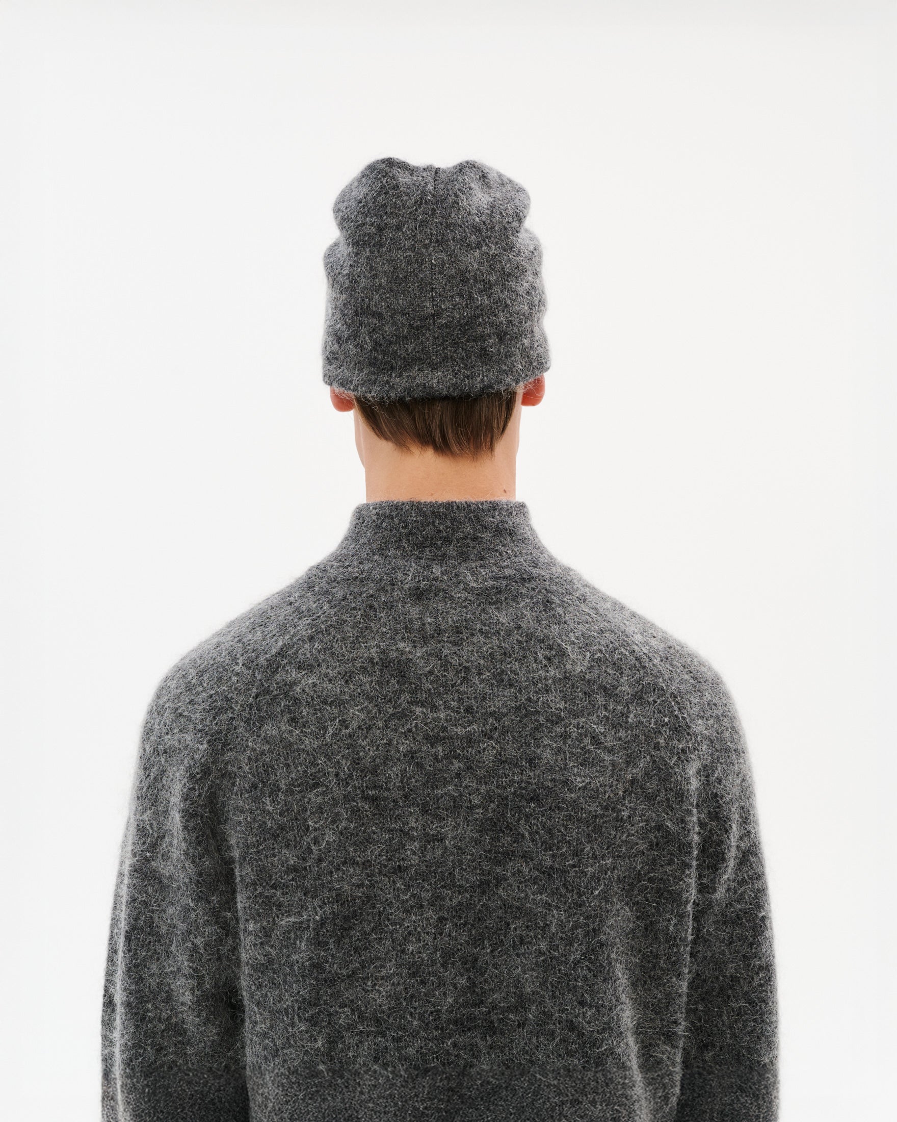 Moscot Mohair Mixed Knit Beanie - Dark Grey-Hiking Patrol-W2 Store
