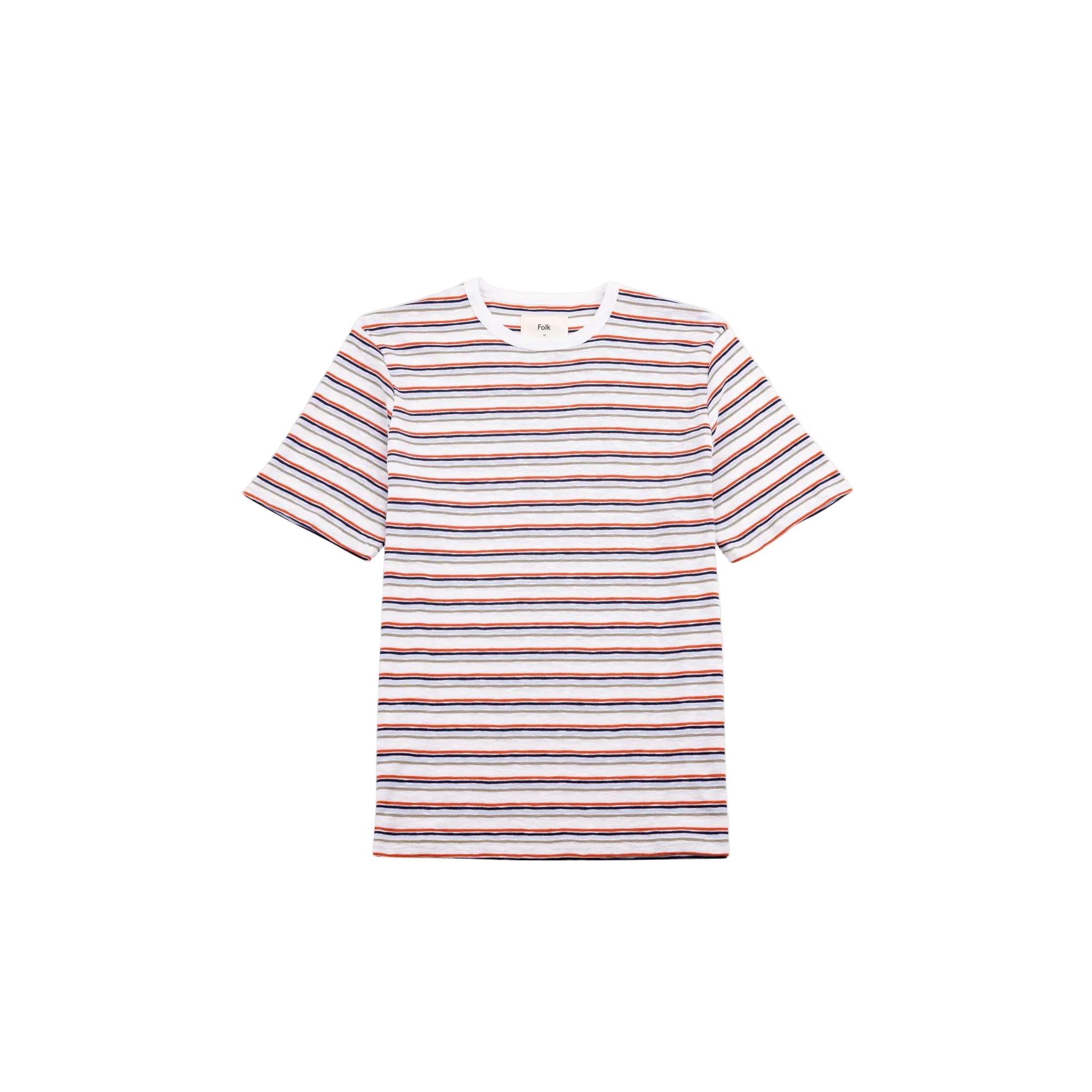 Multistripe T-Shirt - Ecru/ Red Oxide Mix-Folk-W2 Store