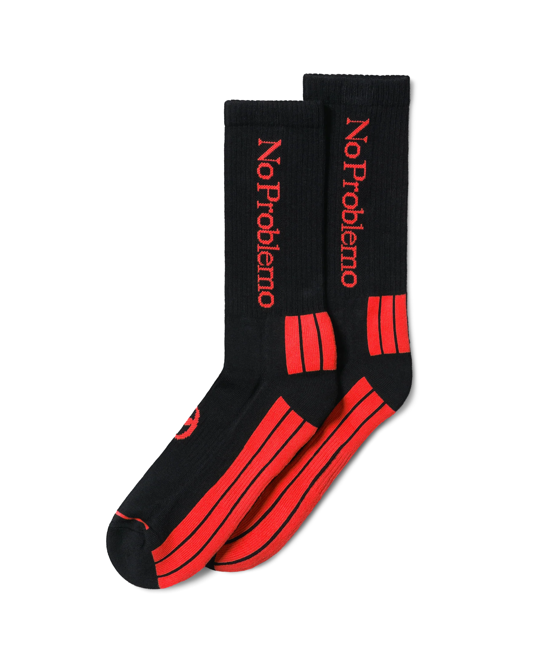 No Problemo Sock - Black/Red