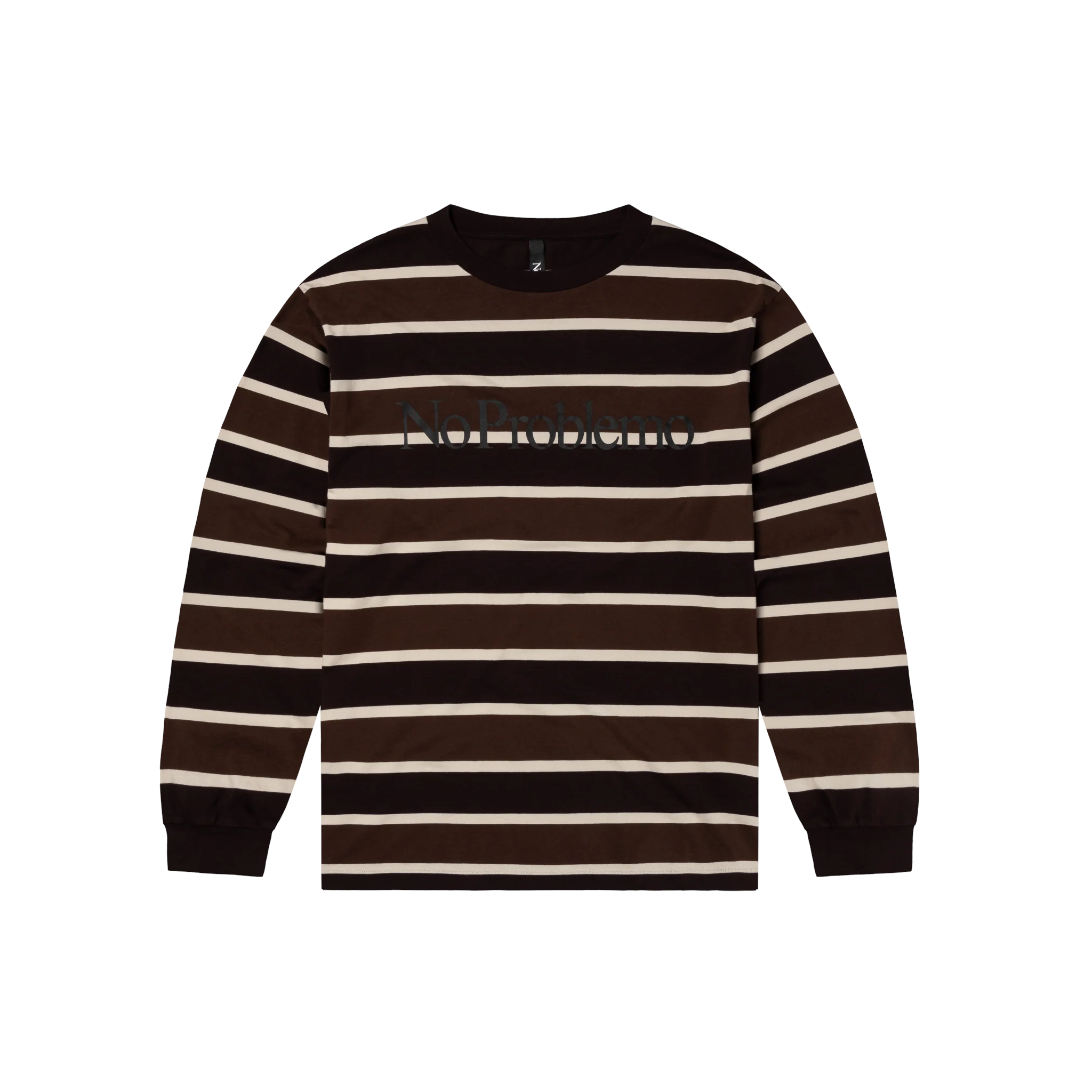 No Problemo Striped Long Sleeve T-Shirt - Brown-No Problemo-W2 Store