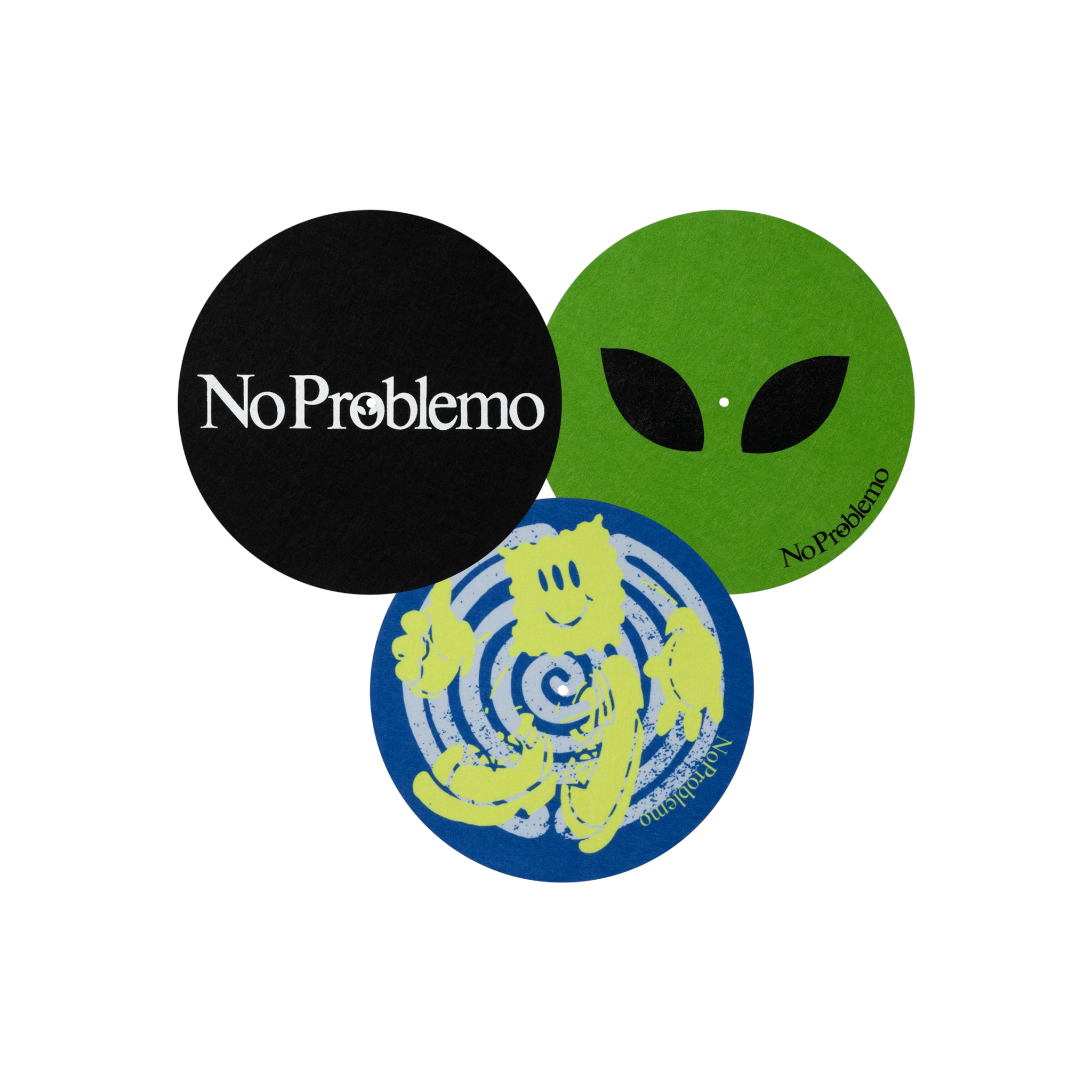 No Problemo Turntable Slipmats 3 Pack - Multi-No Problemo-W2 Store