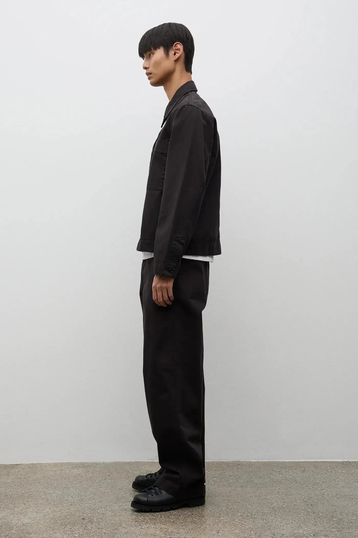 Nordmarka Broken Twill Wide Chino - Black-Norse Projects-W2 Store