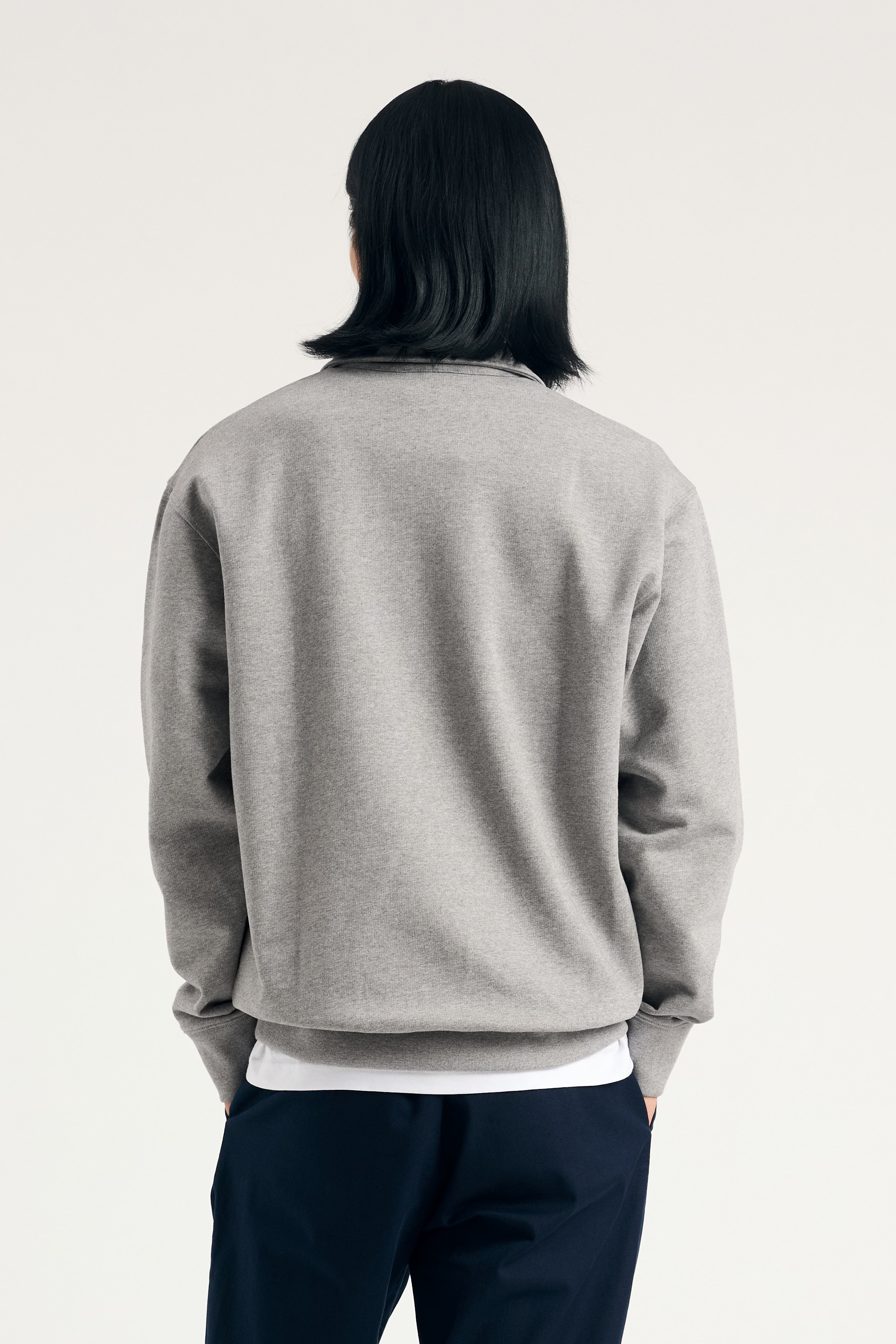 Norse Standard Half Zip Sweatshirt - Grey Melange-Norse Projects-W2 Store