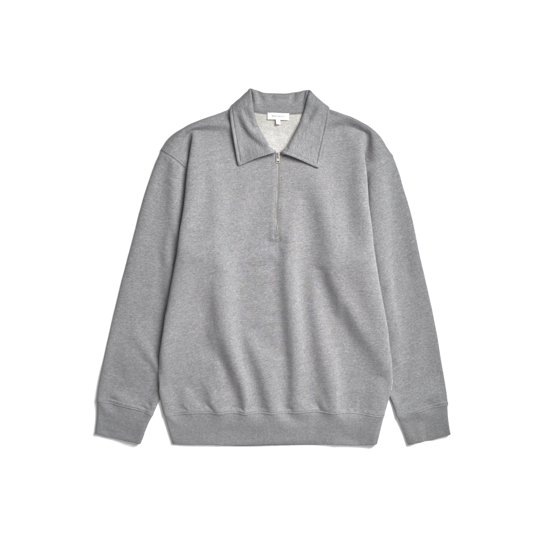 Norse Standard Half Zip Sweatshirt - Grey Melange-Norse Projects-W2 Store