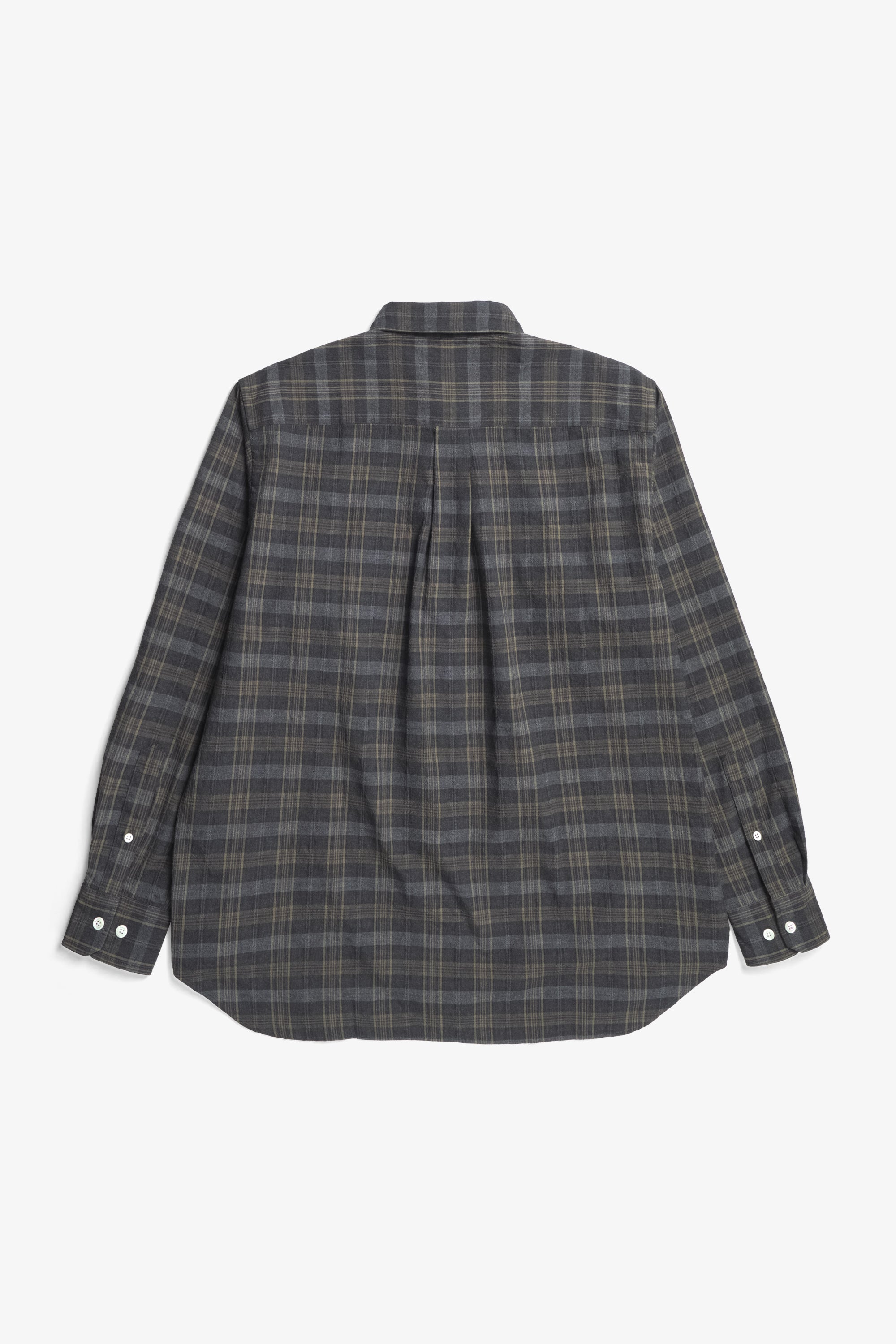 Ole Oversized Wool Check Shirt - Charcoal Grey-Norse Projects-W2 Store