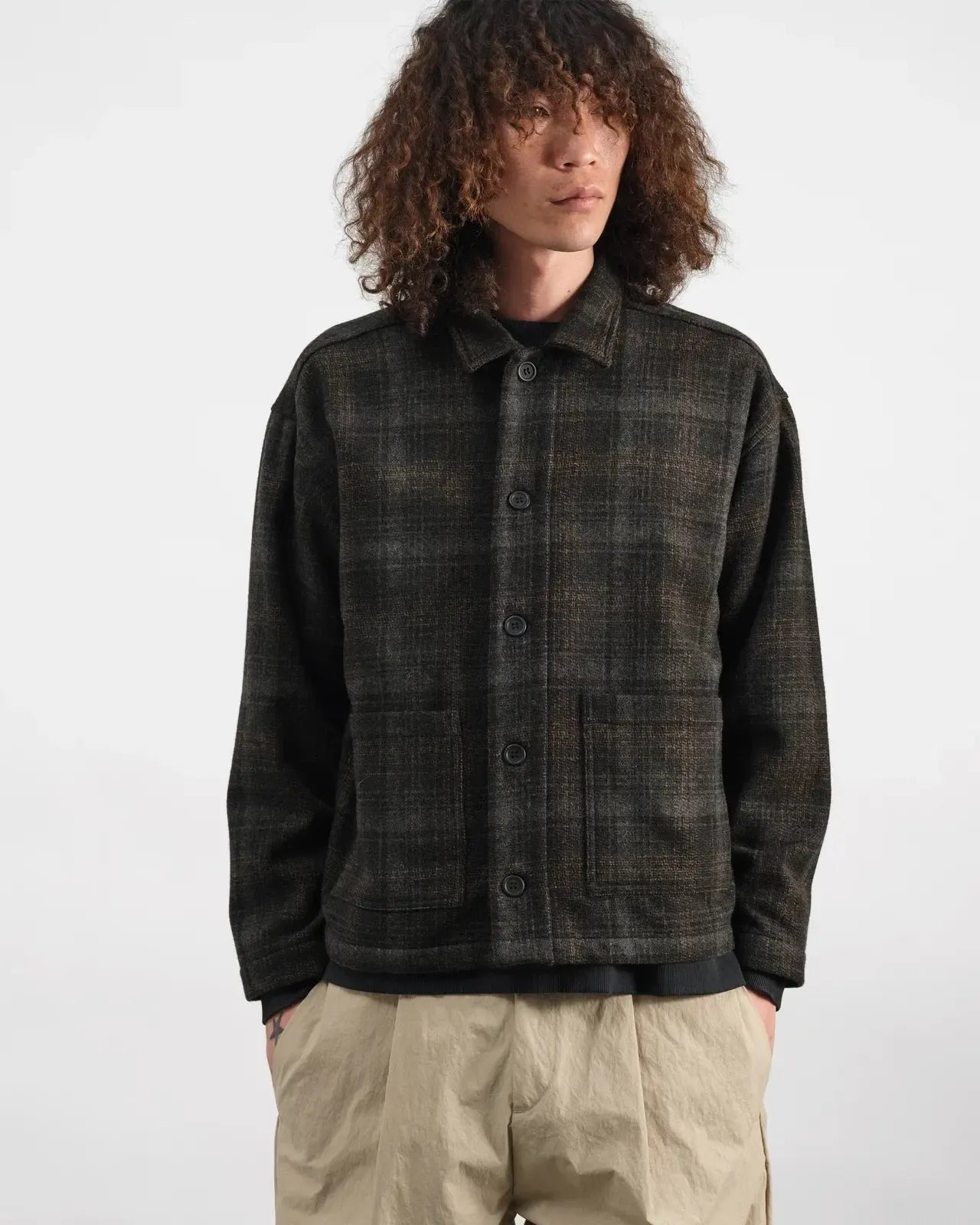 PJ Overshirt - Brown Multi-YMC-W2 Store