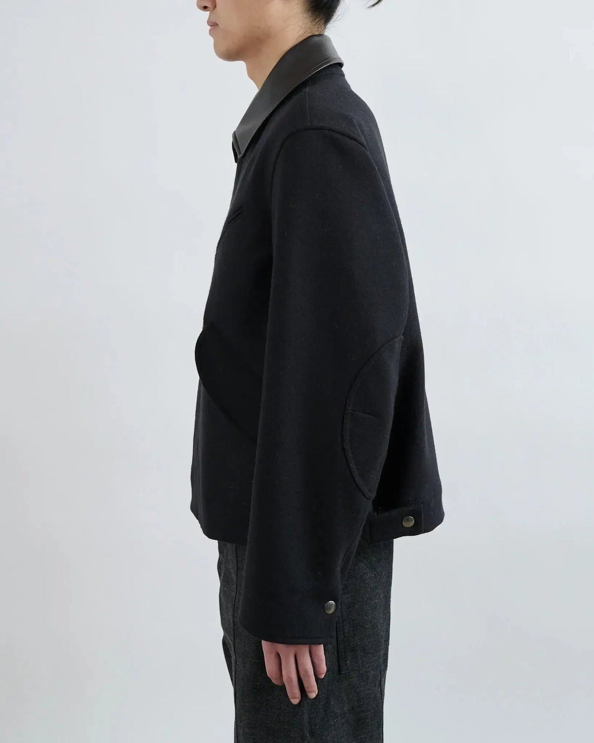 Painter Jacket Melton Wool - Black-Sage Nation-W2 Store