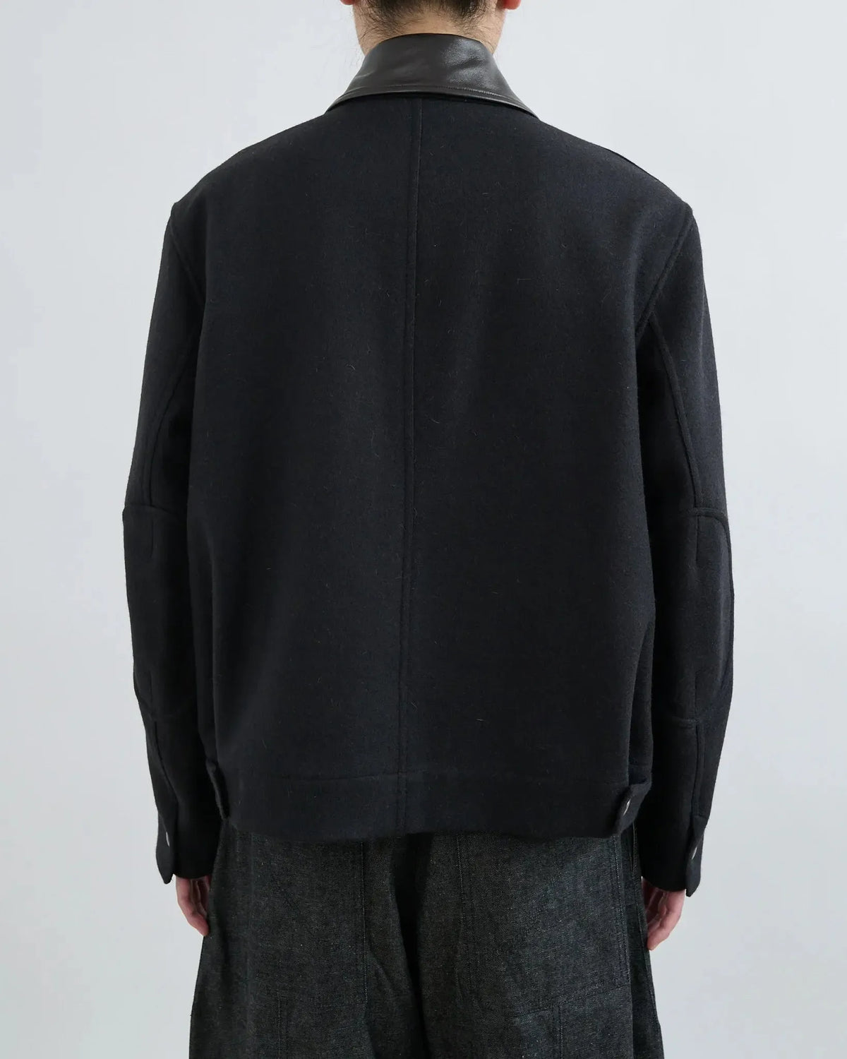 Painter Jacket Melton Wool - Black-Sage Nation-W2 Store