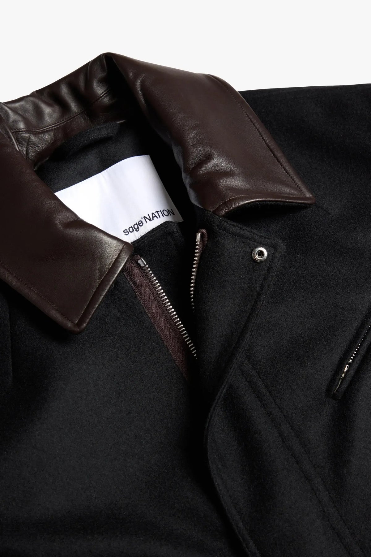 Painter Jacket Melton Wool - Black-Sage Nation-W2 Store