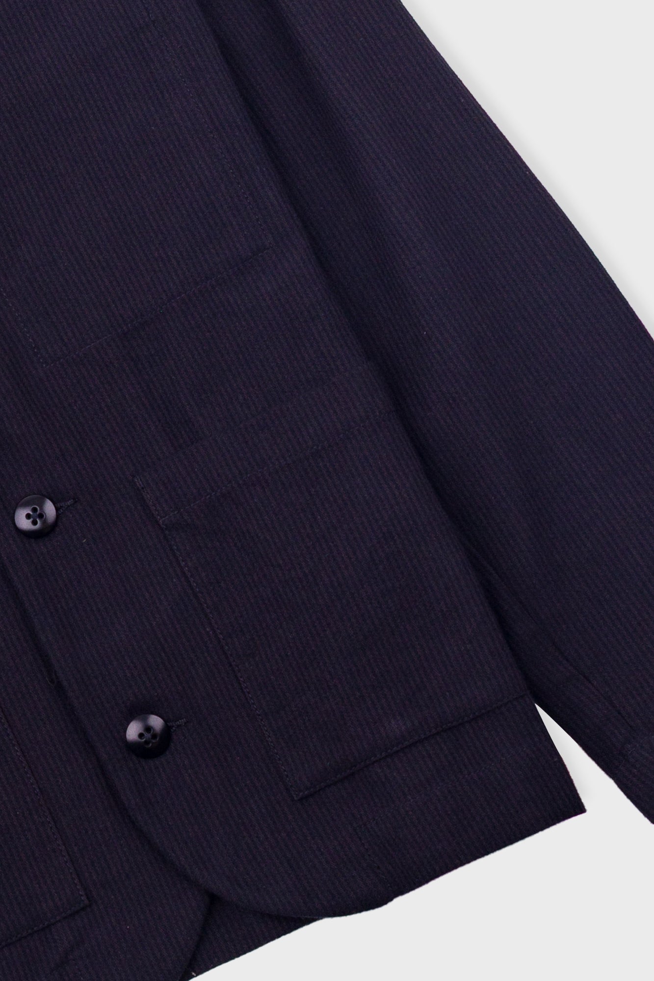 Patch Jacket - Soft Black Brushed Stripe-Folk-W2 Store