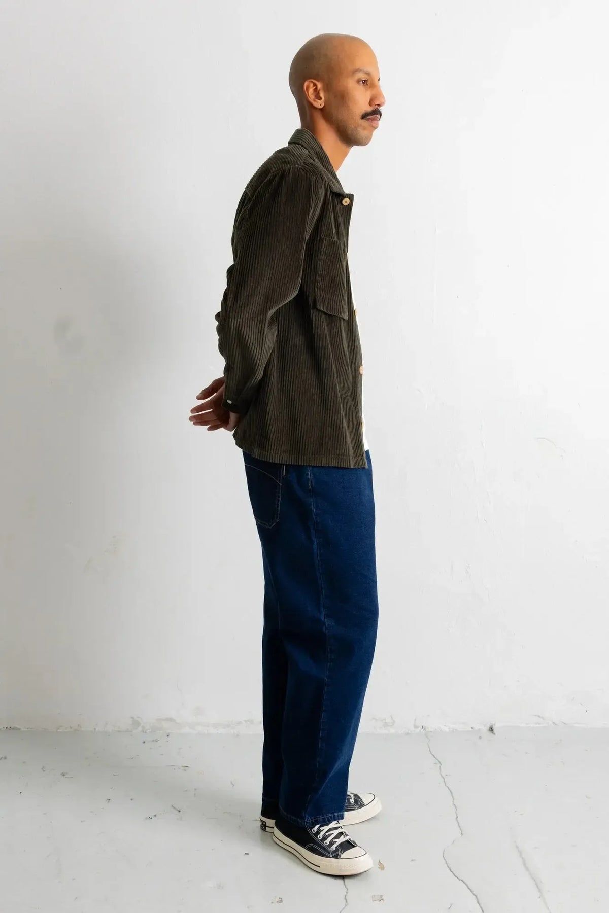 Patch Overshirt - Deep Sage Chunky Cord-Folk-W2 Store