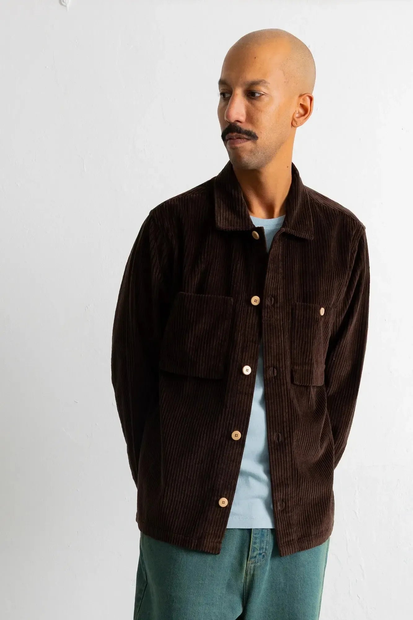 Patch Overshirt - Espresso Chunky Cord-Folk-W2 Store