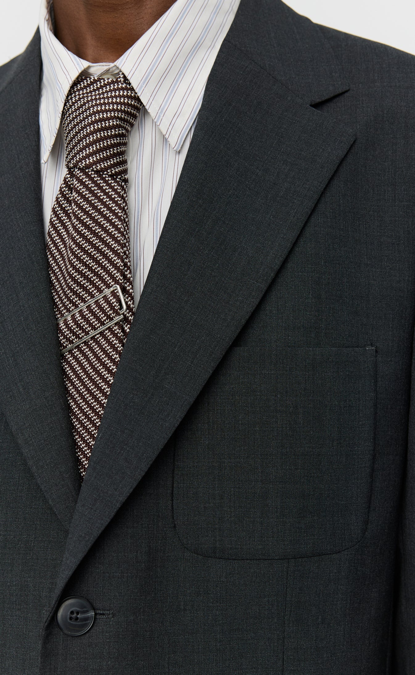 Patch Pocket Blazer - Grey Wool-mfpen-W2 Store