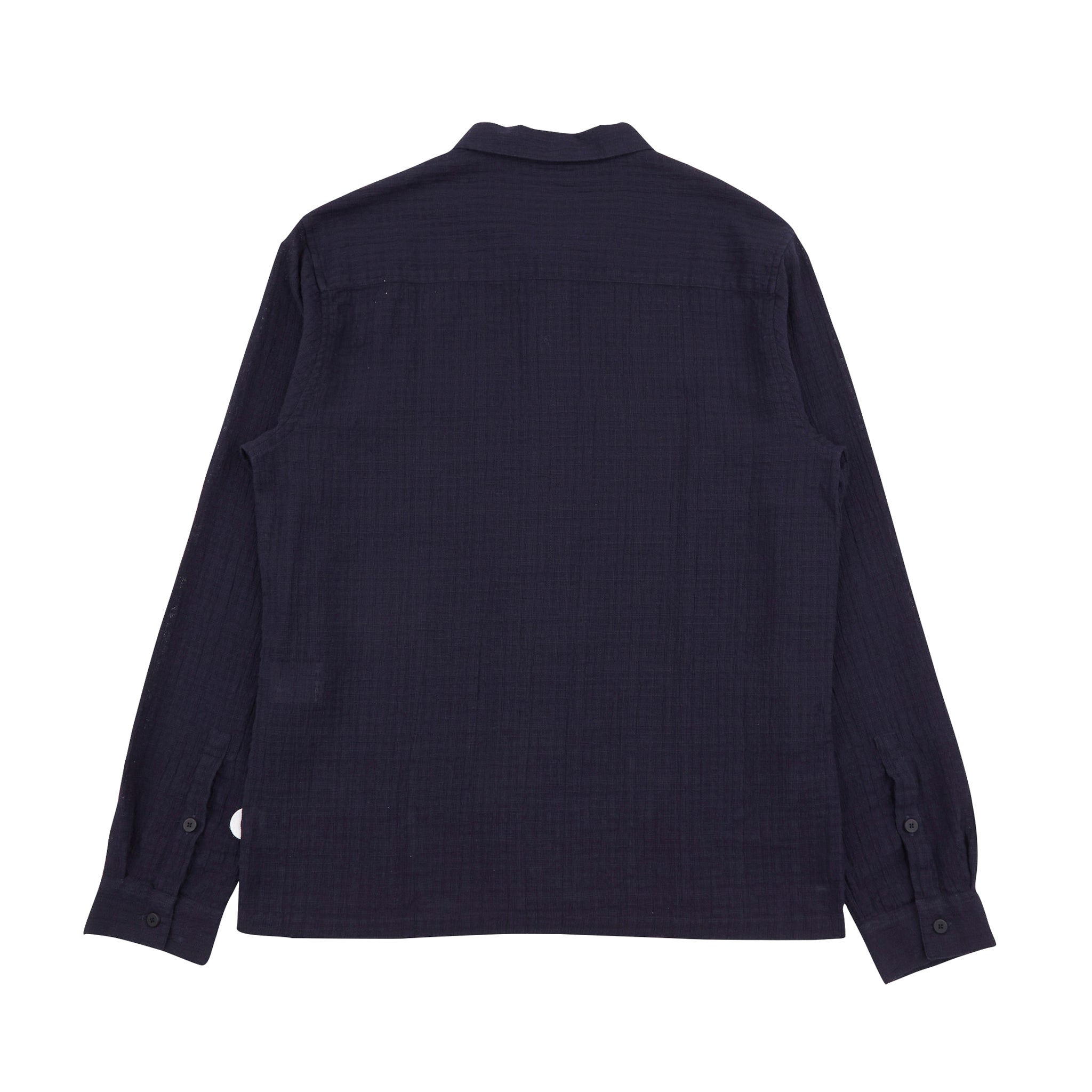 Patch Shirt - Navy Open Weave Check-Folk-W2 Store