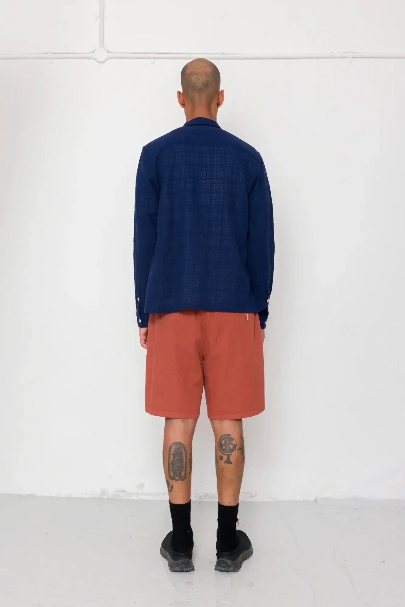 Patch Shirt - Navy Openweave-Folk-W2 Store