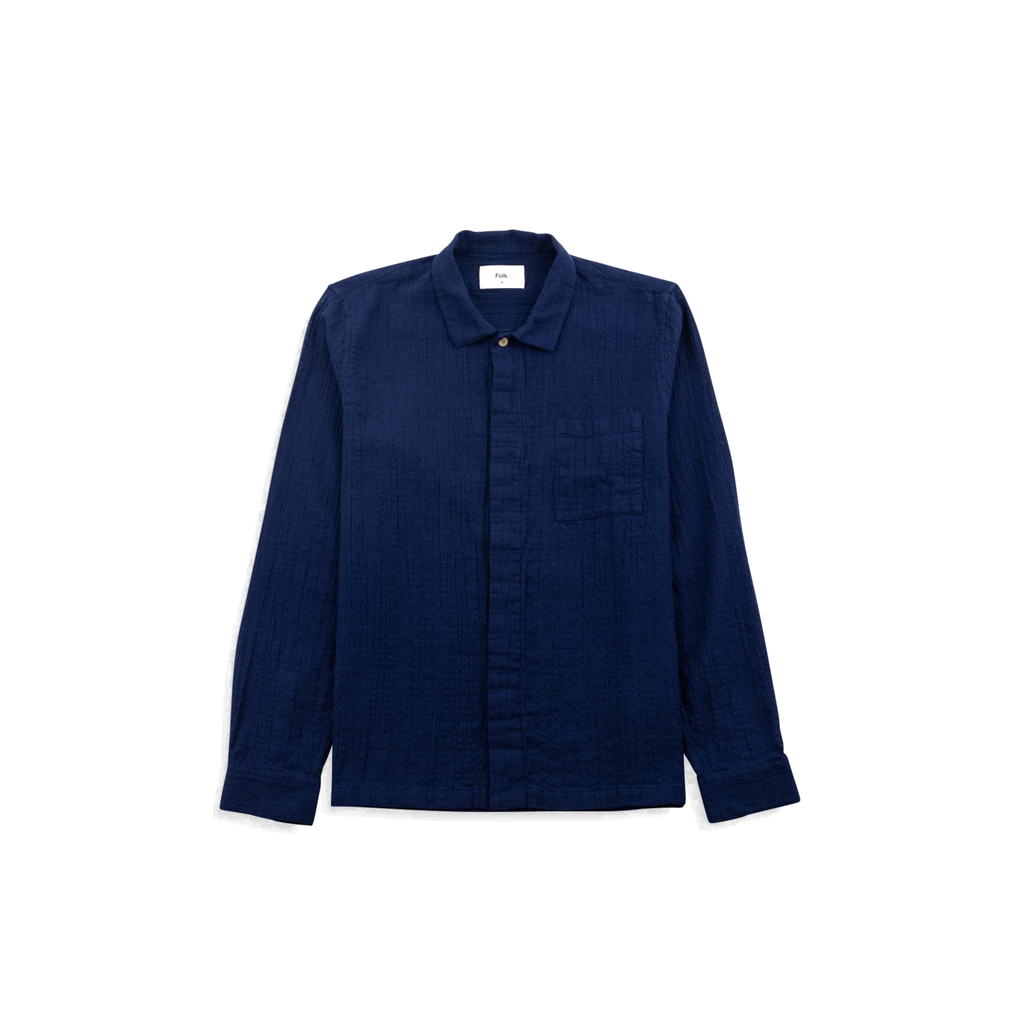 Patch Shirt - Navy Openweave-Folk-W2 Store