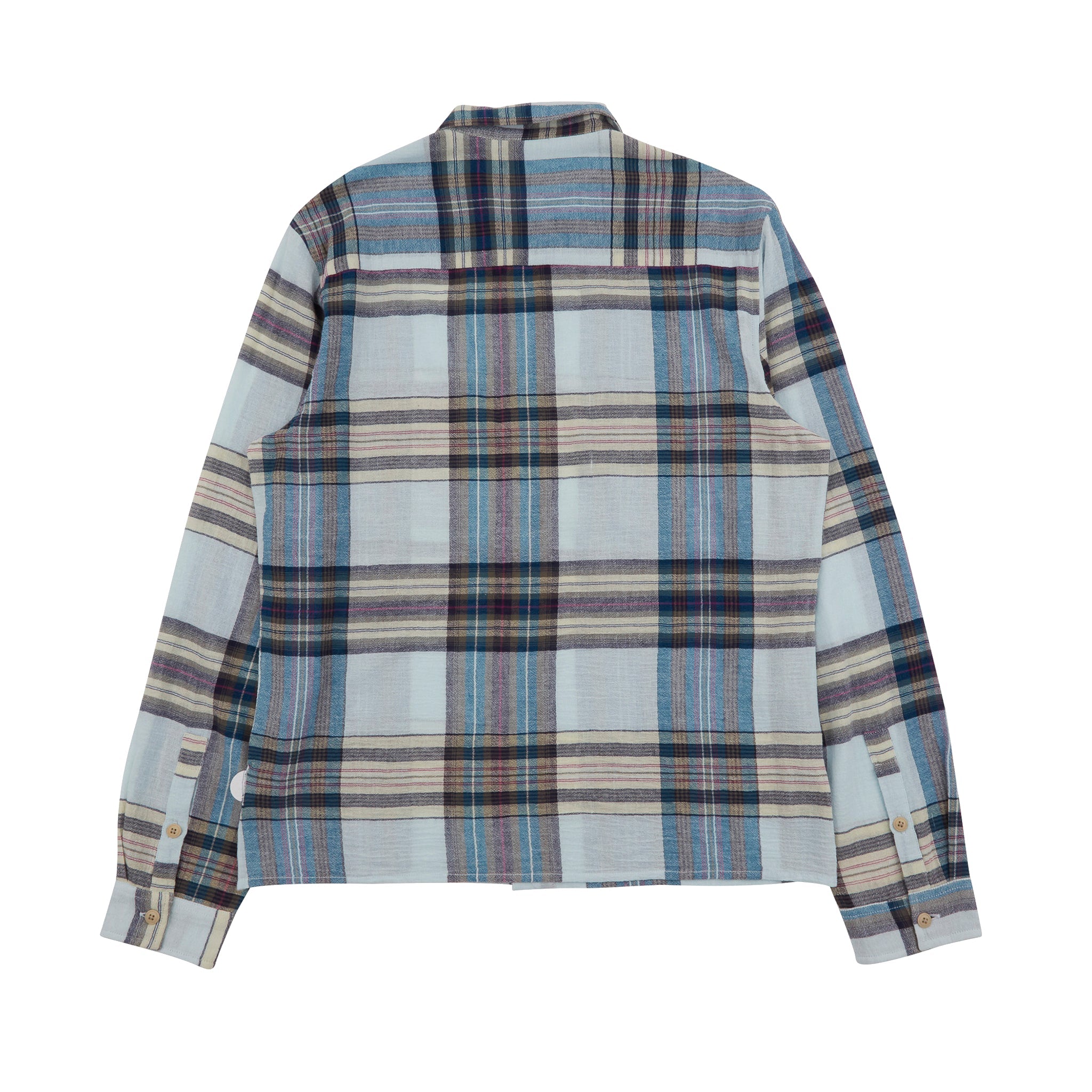 Patch Shirt - Ocean Blue Check-Folk-W2 Store