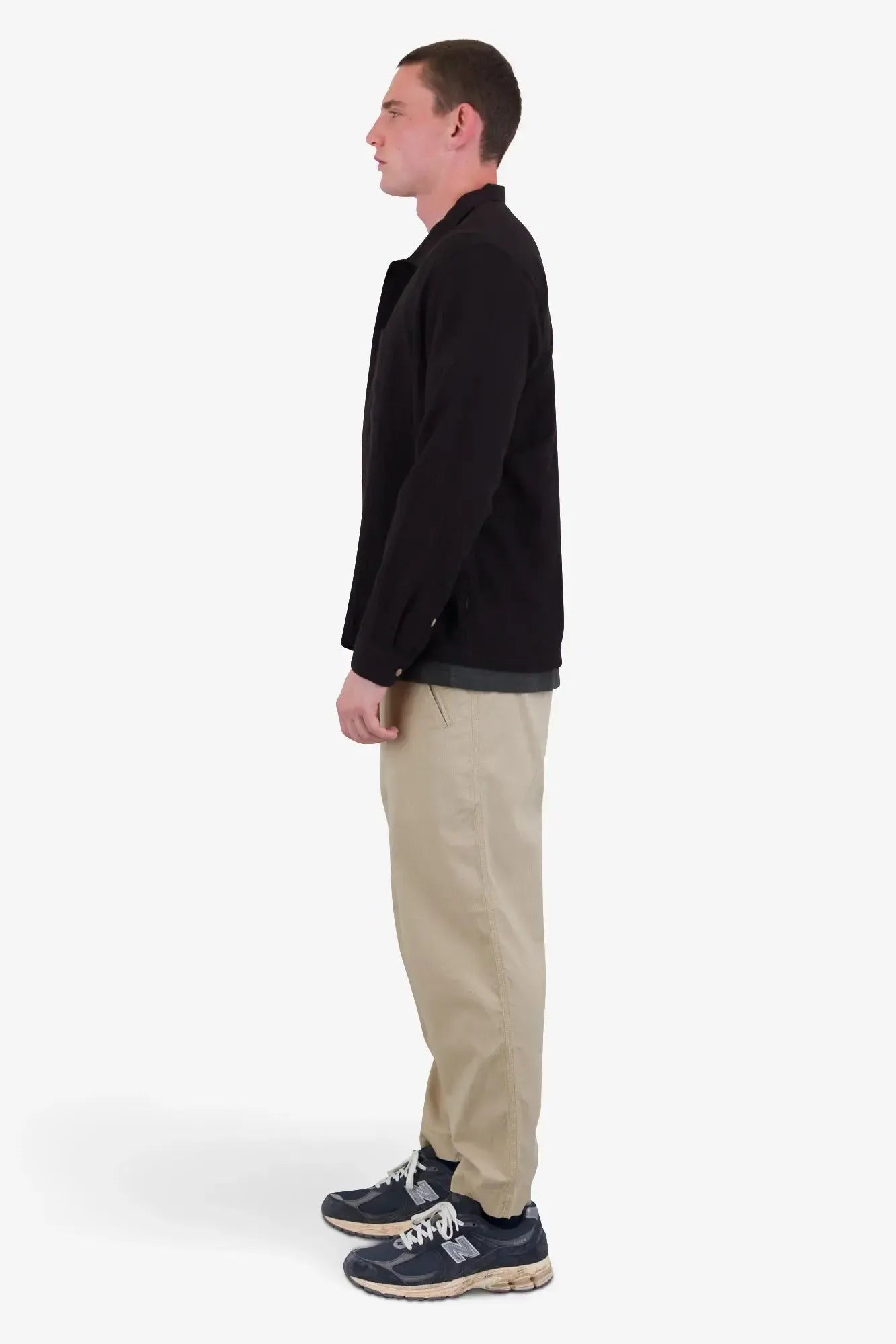 Patch Shirt - Soft Black Open Weave Check-Folk-W2 Store